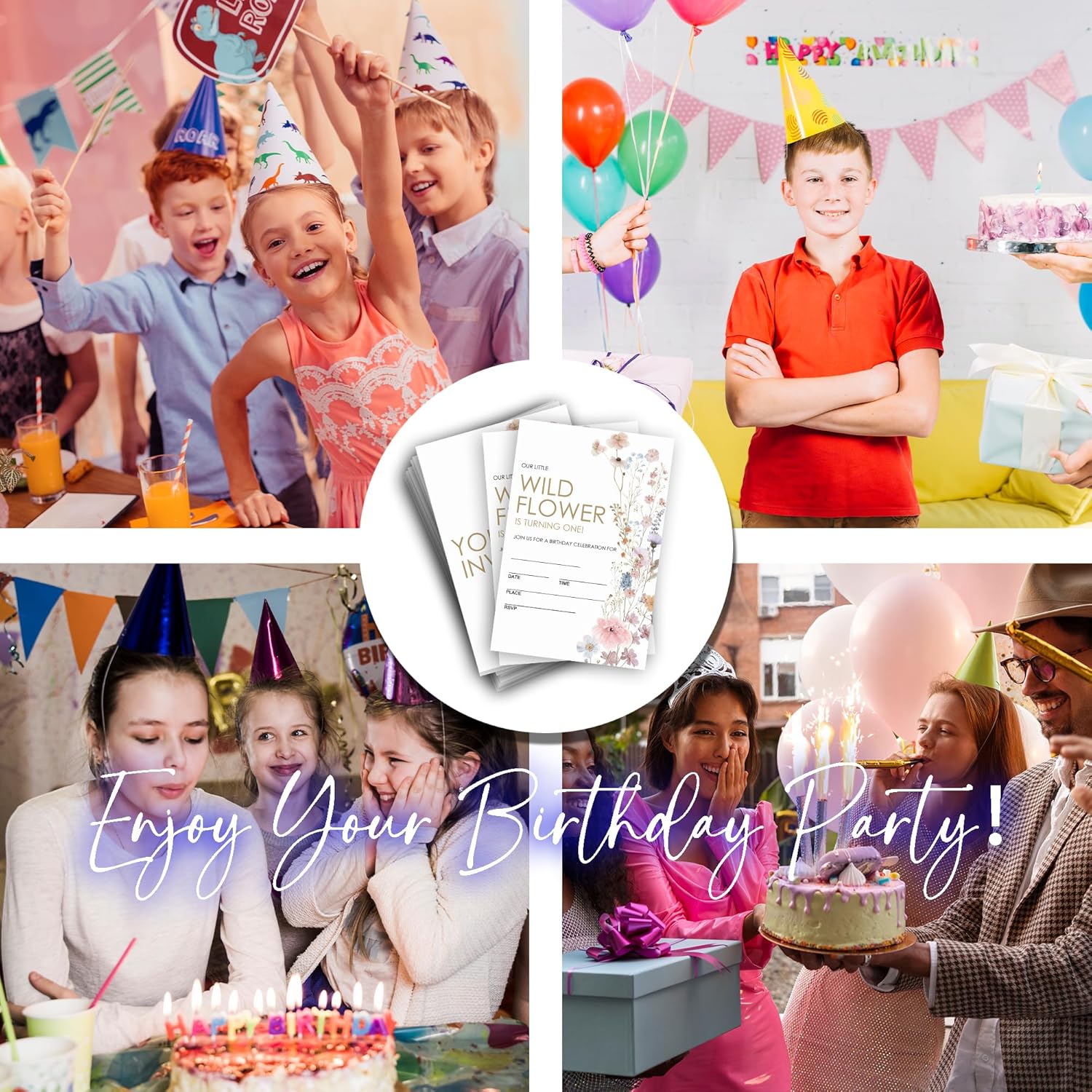1st Birthday Party Invitations for Boys and Girls