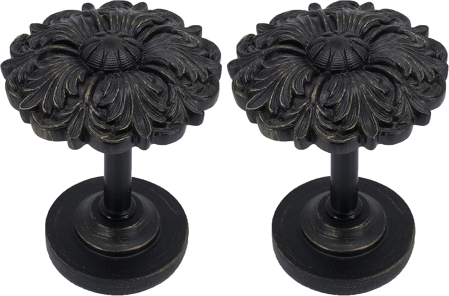 MERIVILLE Fleur Holdbacks Set of 2 Burnt Gold