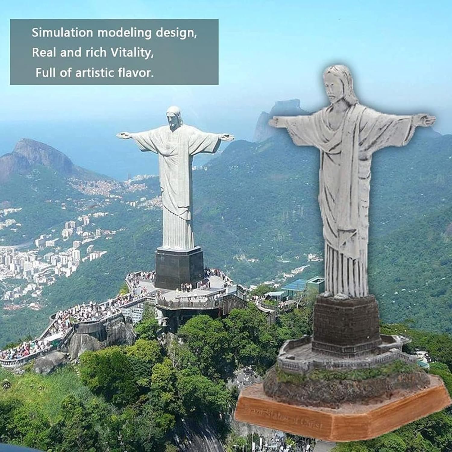 Brazilian Christ The Redeemer Statue Sculpture Ornament