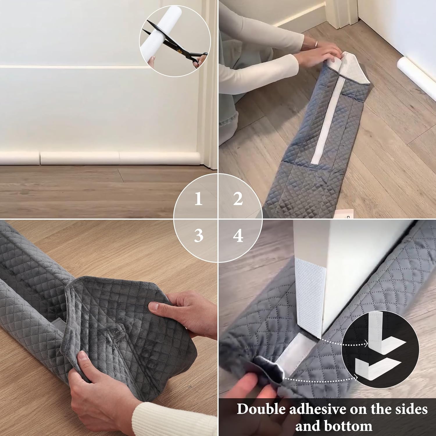 Premium Velvet Door Draft Stopper for Home Comfort