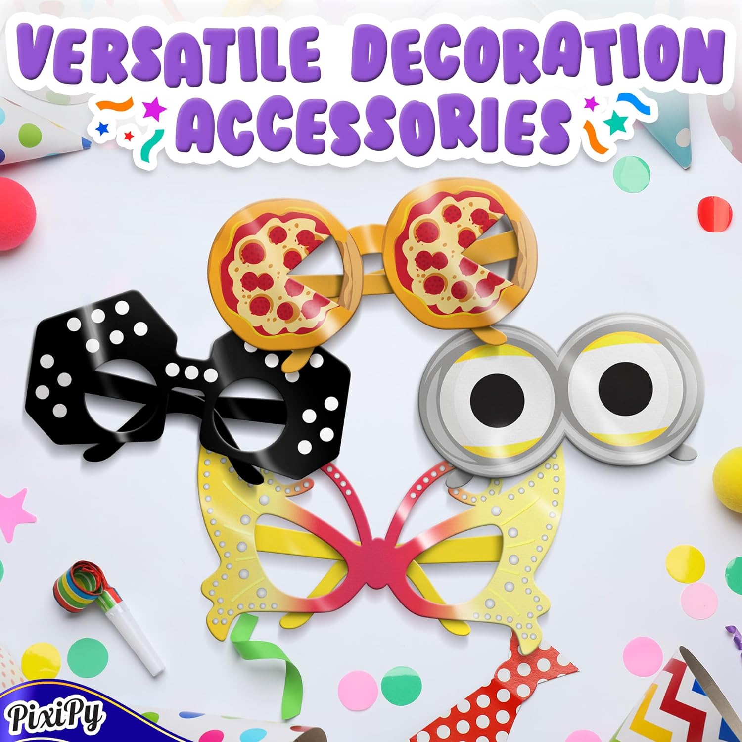 PixiPy Funny Paperboard Photo Booth Props - 30pc Hawaiian Theme