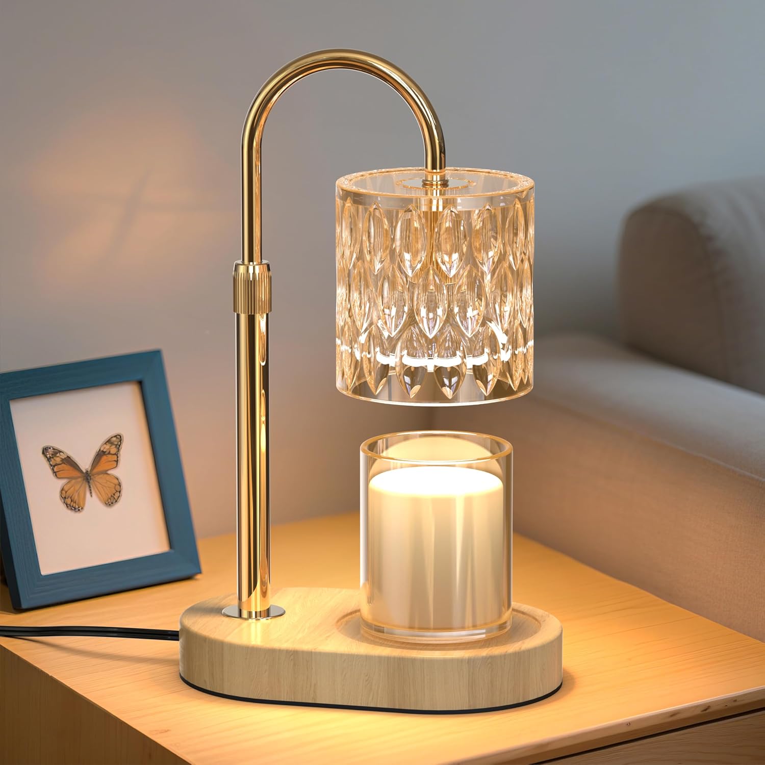 Candle Warmer Lamp with Adjustable Height and Timer
