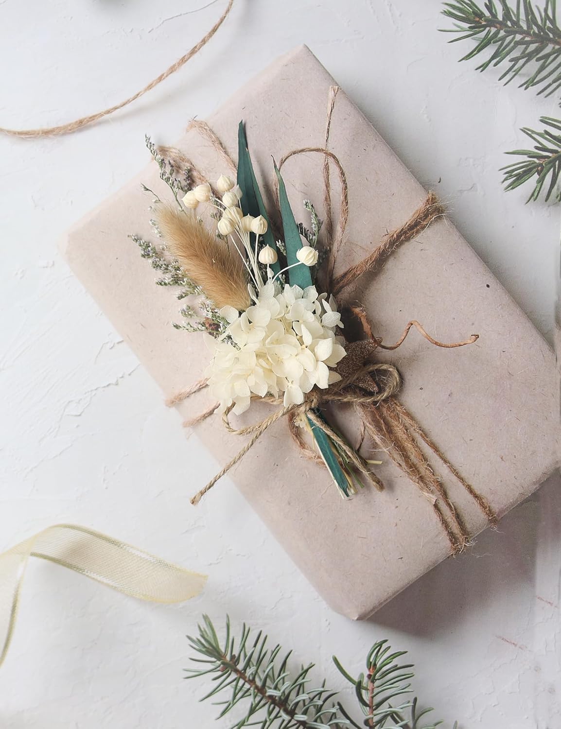 Xins Convey Mini Dried Flower Bouquet Set 12pcs White