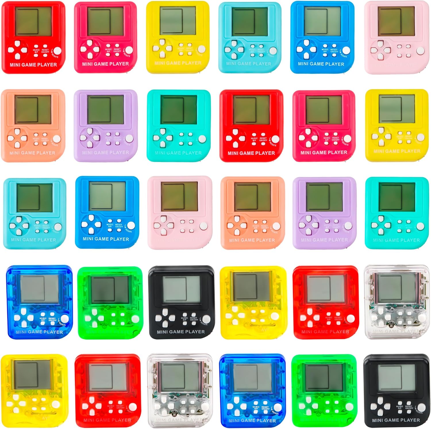 30 Pack Mini Video Game Keychains for Gifts and Parties