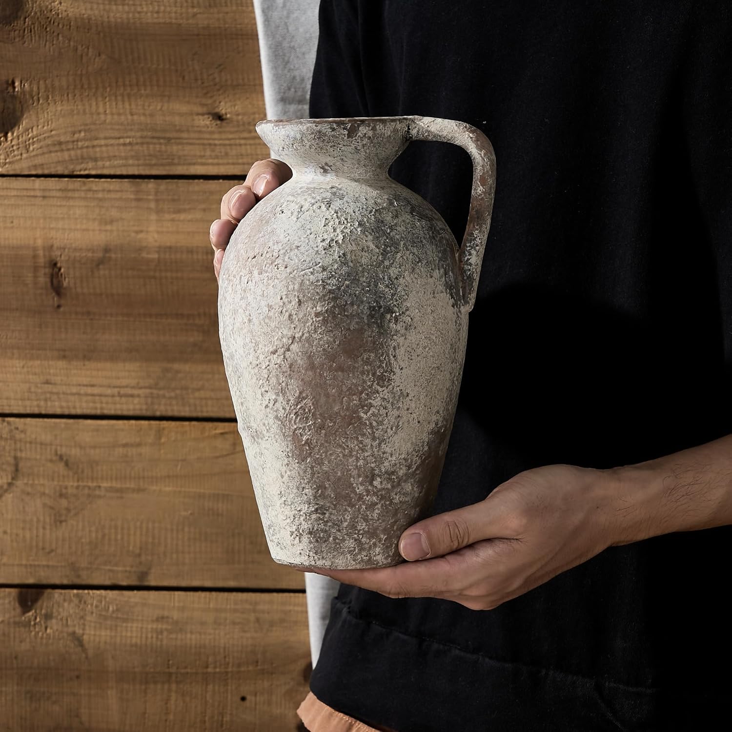 LUKA Ceramic Rustic Farmhouse Vase 925 Inch
