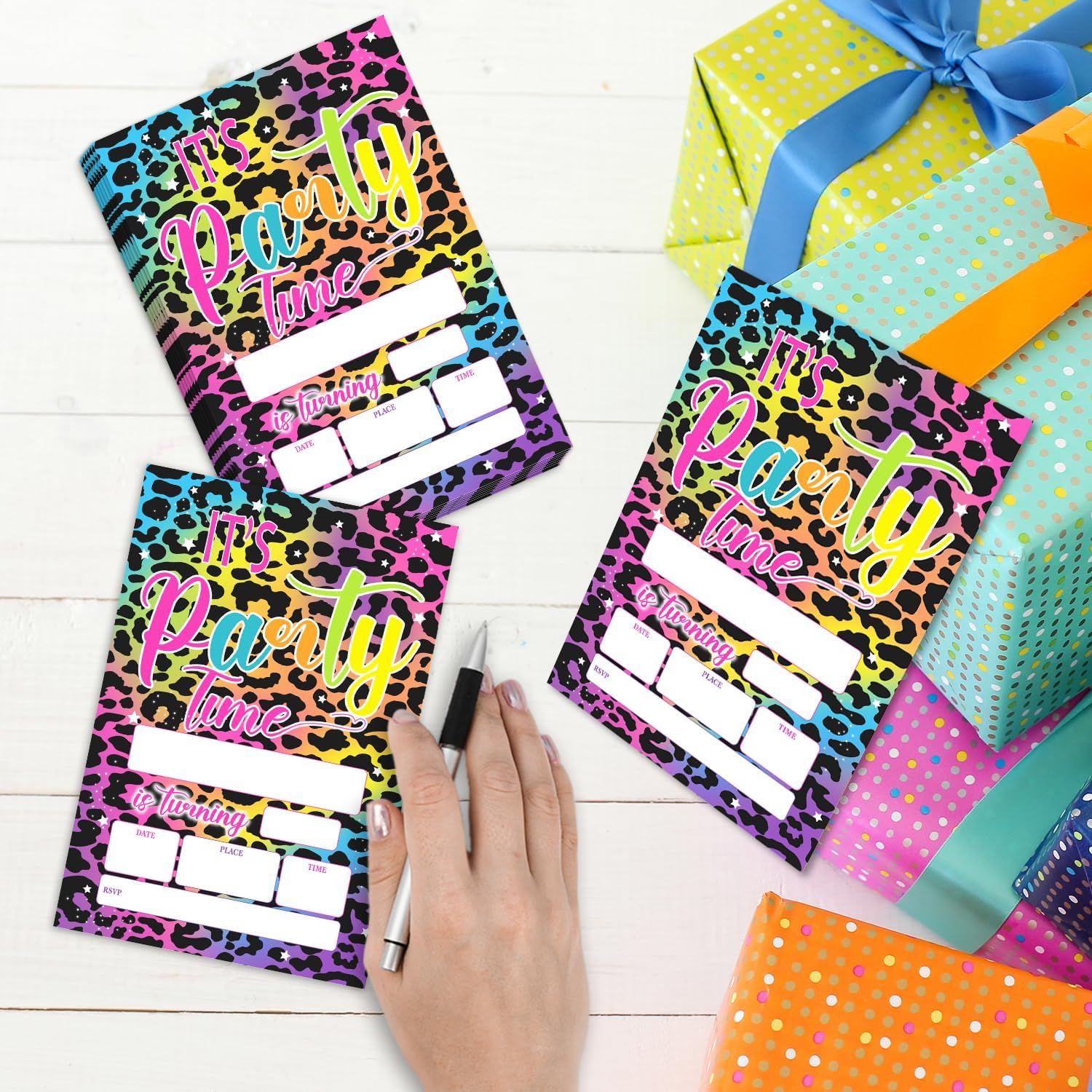 Its Party Time Birthday Invitations with Envelopes
