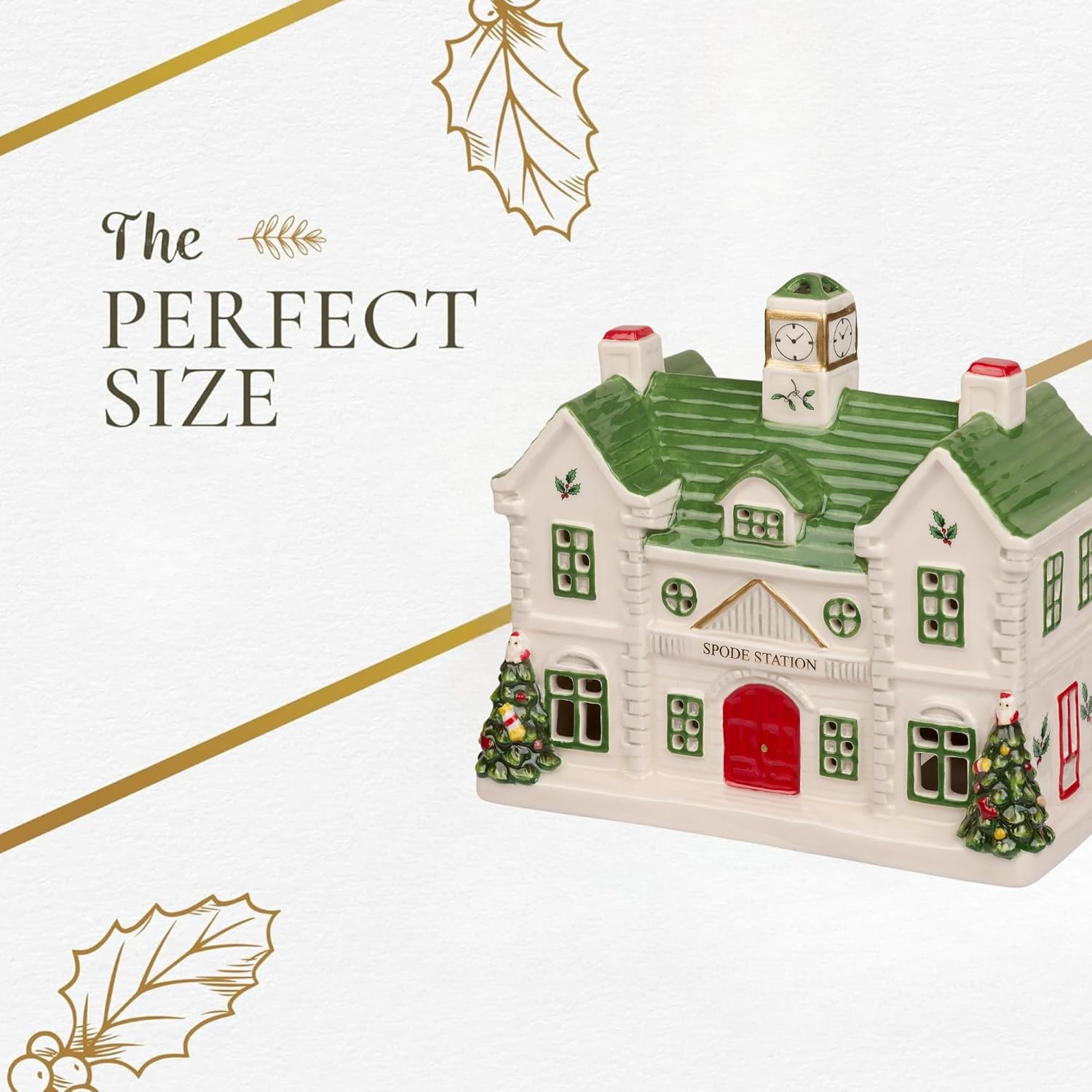 Spode Dolomite Christmas Village Set with LED Lighting