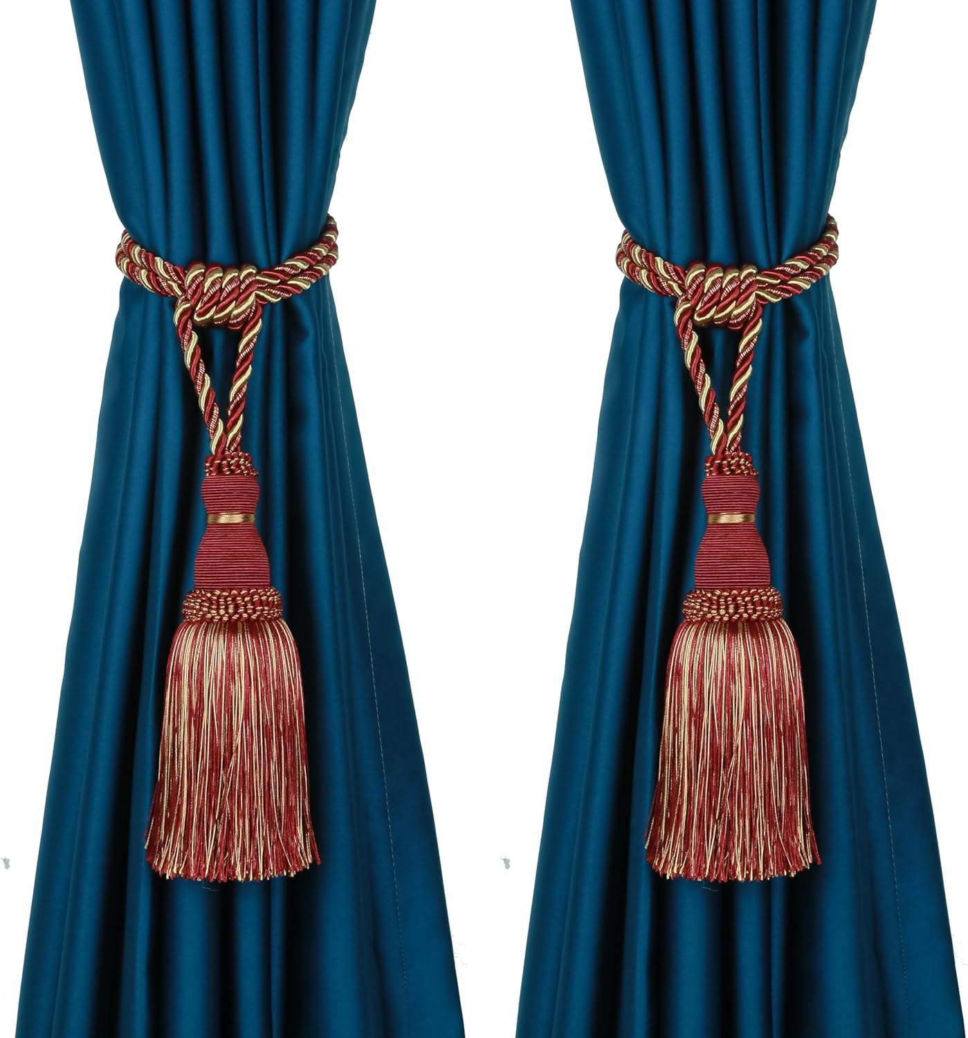BEL AVENIR 2 Pack Tassel Curtain Tiebacks Holdbacks