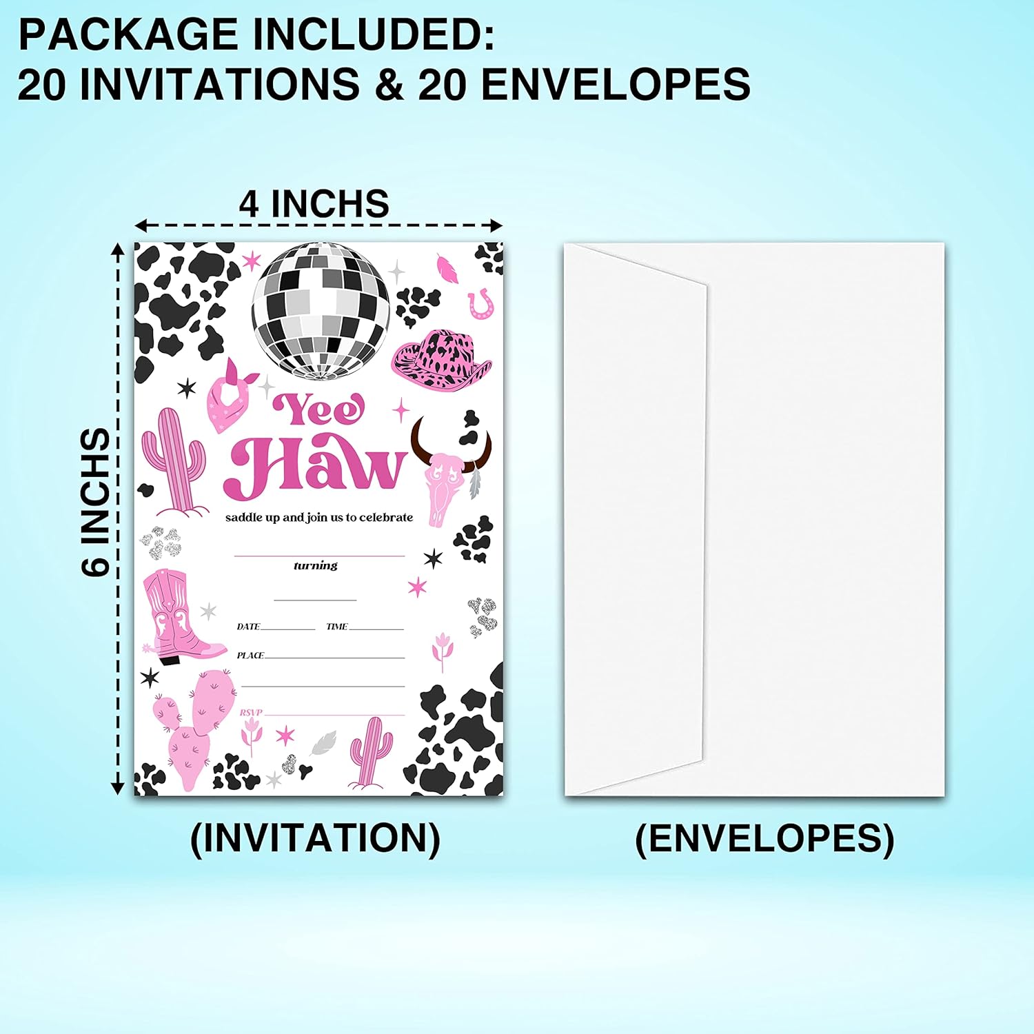 NYCTUG Cowgirl Birthday Party Invitation Cards