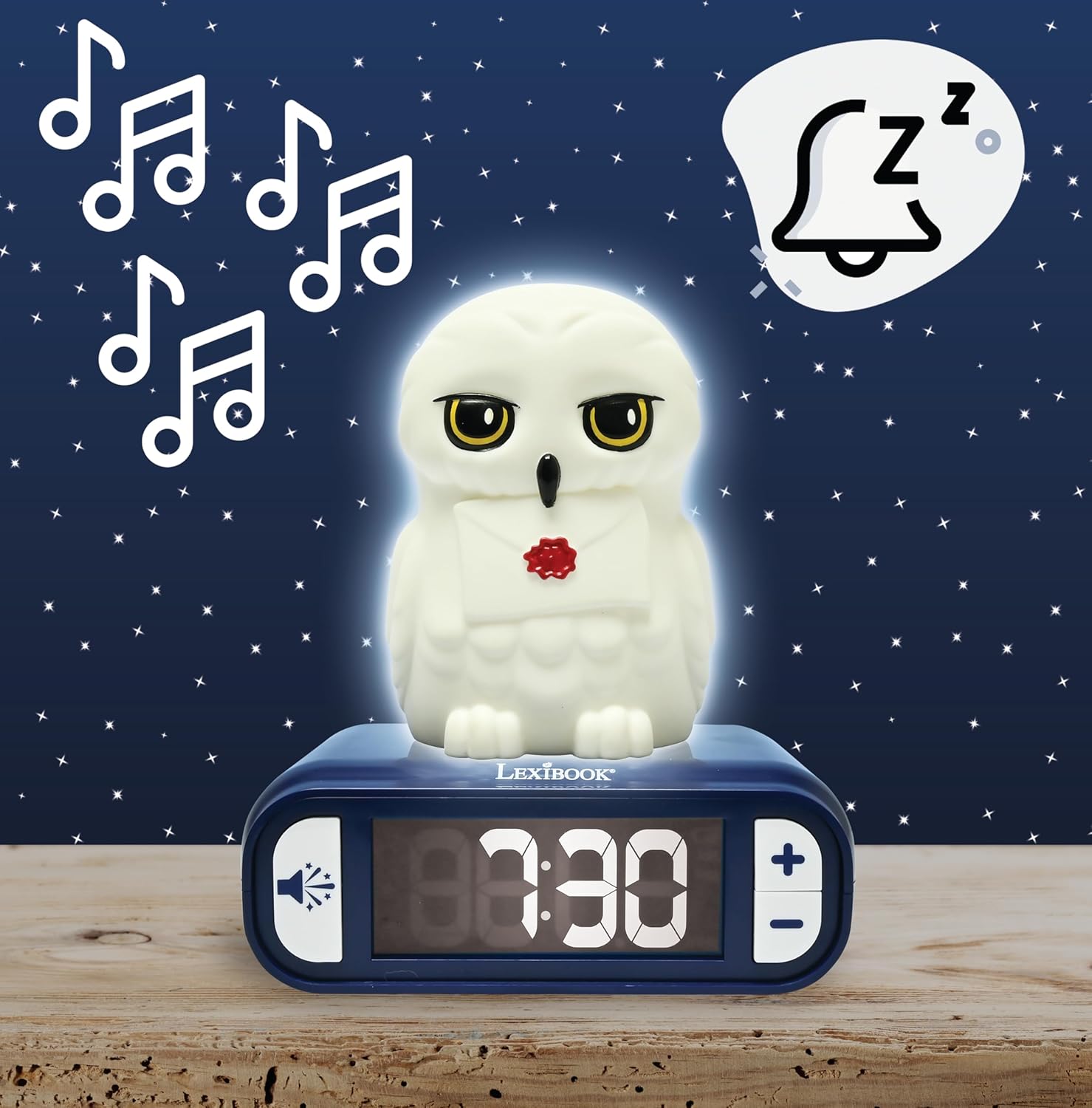 LEXiBOOK Hedwig Nightlight Alarm Clock