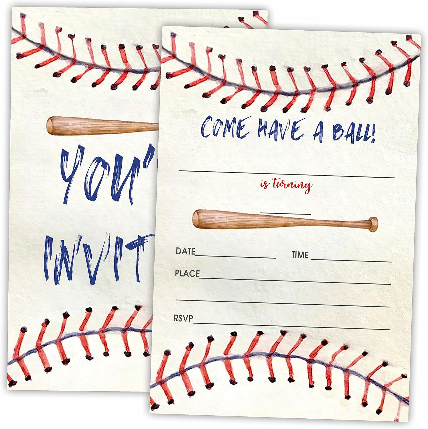 AWSICE Baseball Birthday Invites 20 Cards with Envelopes
