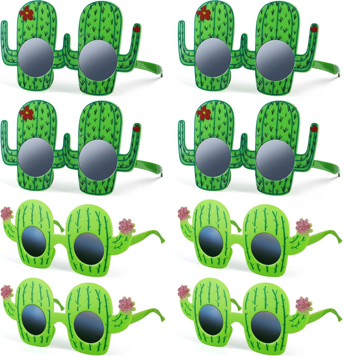 8 Pairs Cactus Mexican Theme Sunglasses for Fiesta Parties