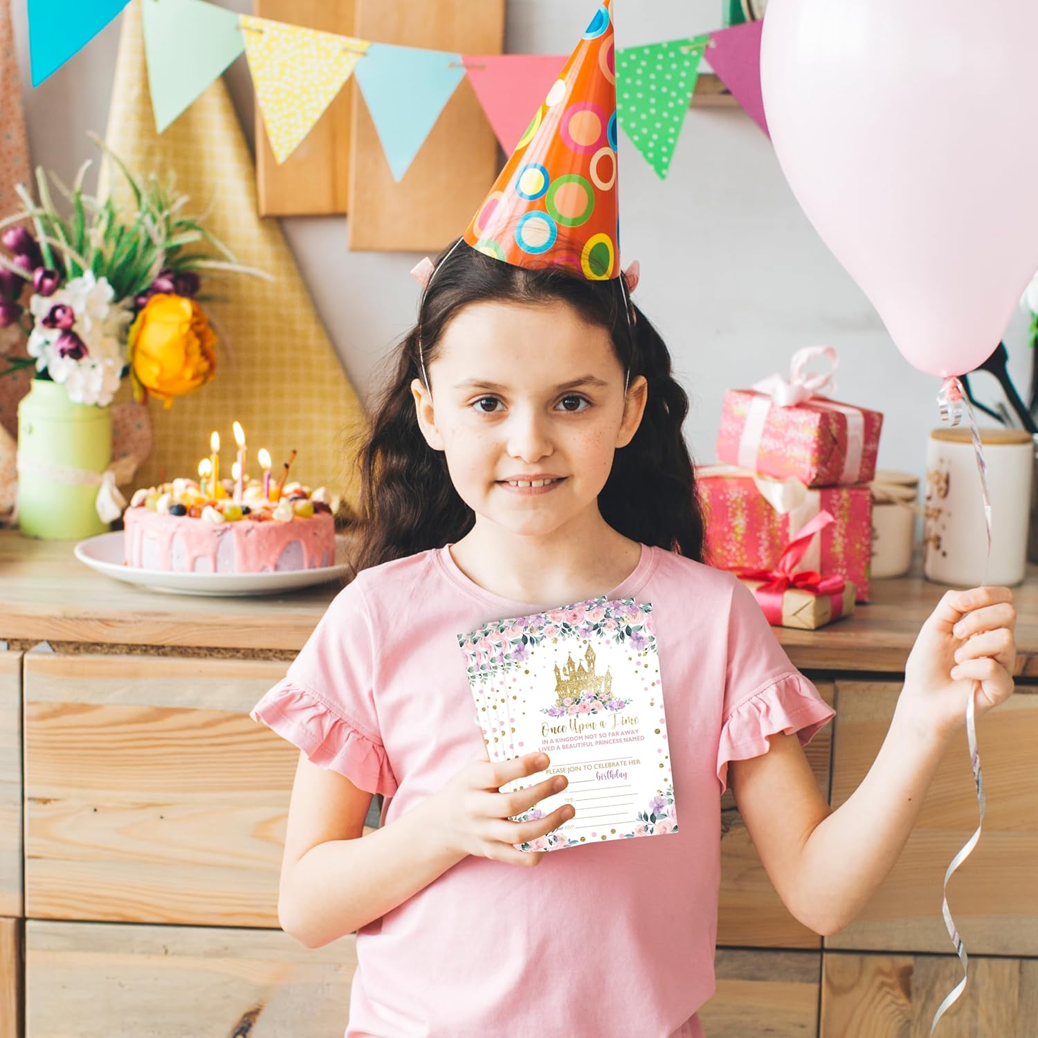 Princess Birthday Invitations with 25 Envelopes