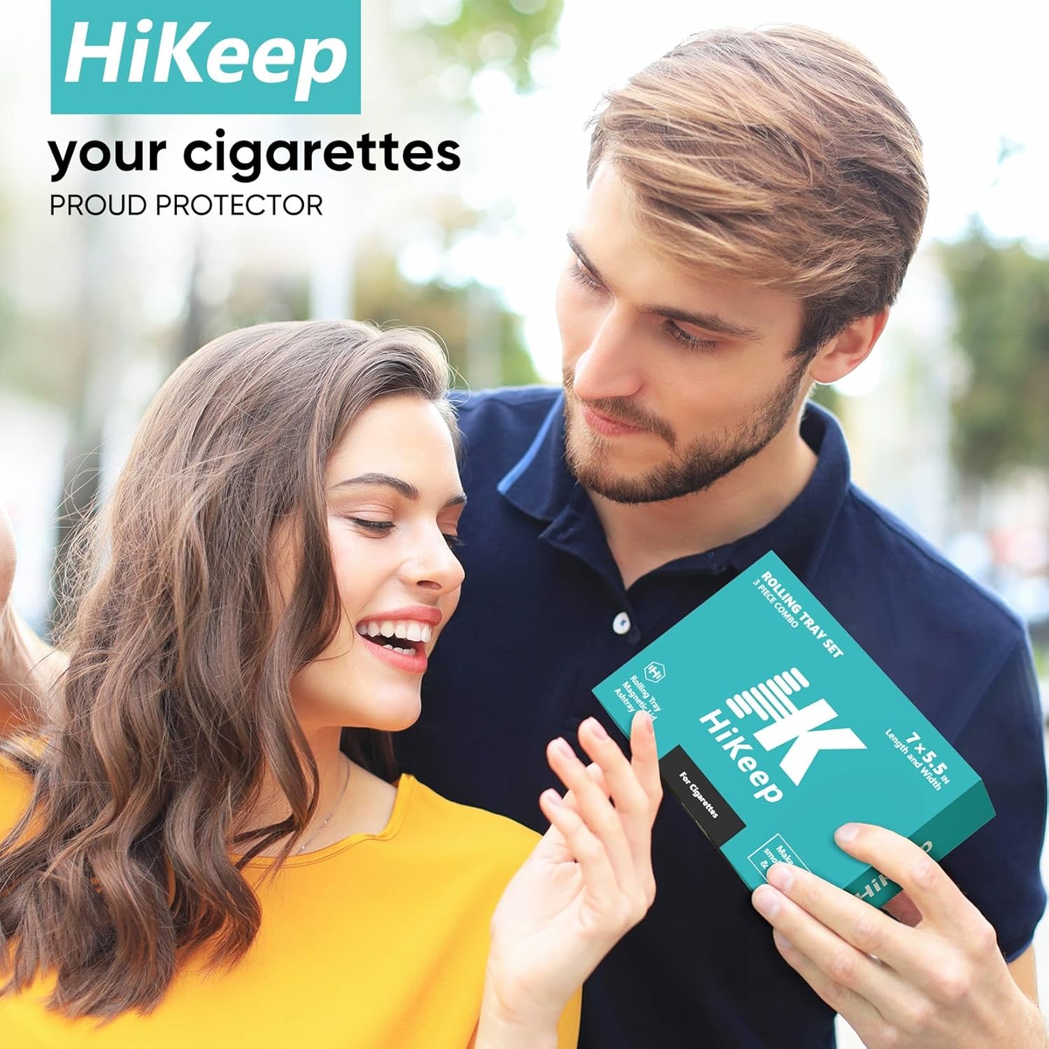 HiKeep Rolling Tray with Magnetic Lid Set of 3