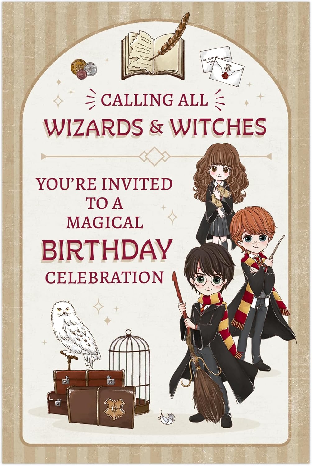 CONQUEST Harry Potter Magical Birthday Invite Envelope Set
