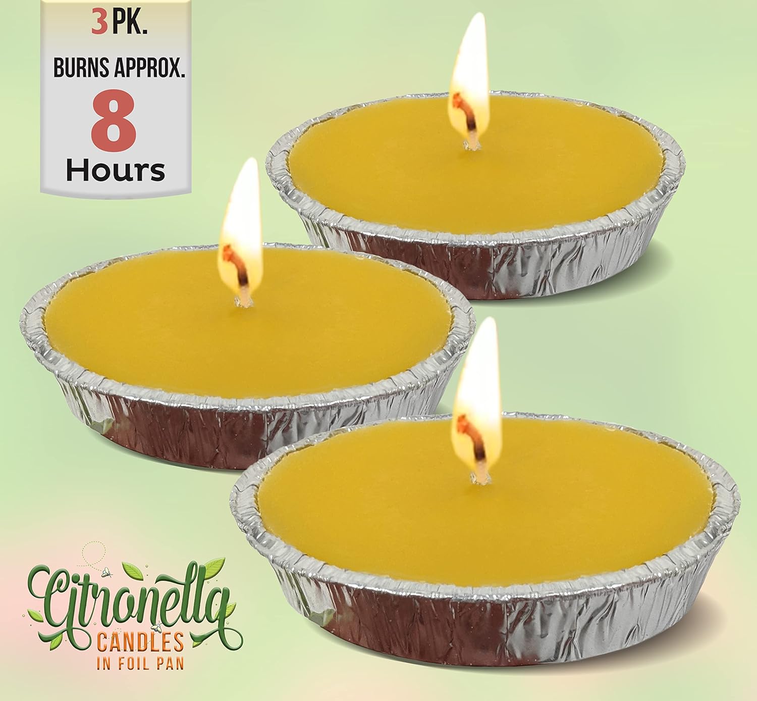 Hyoola Citronella Candles 3 Pack Outdoor Indoor
