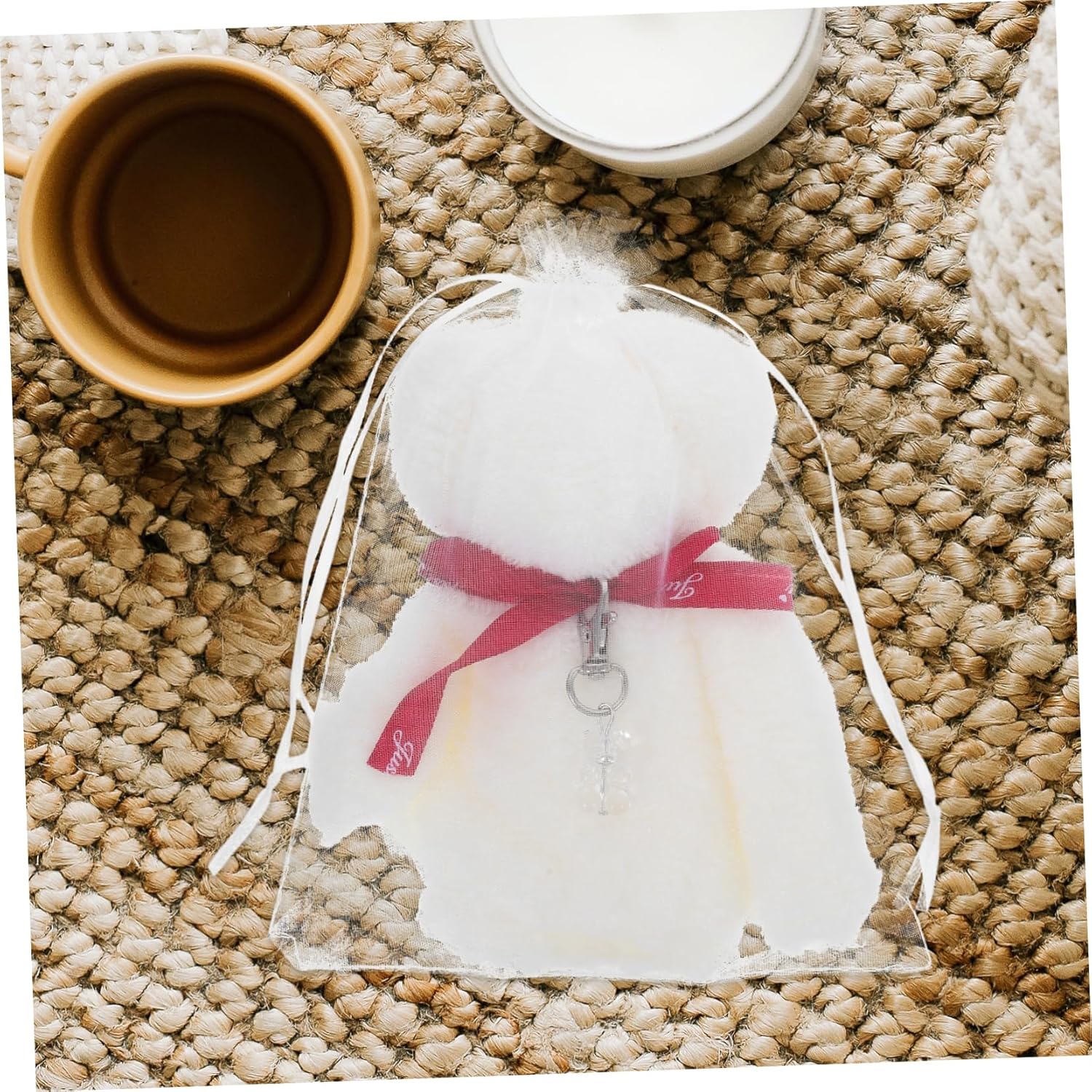 Bear Towel Keychain Set for Baptism and Graduation Favors