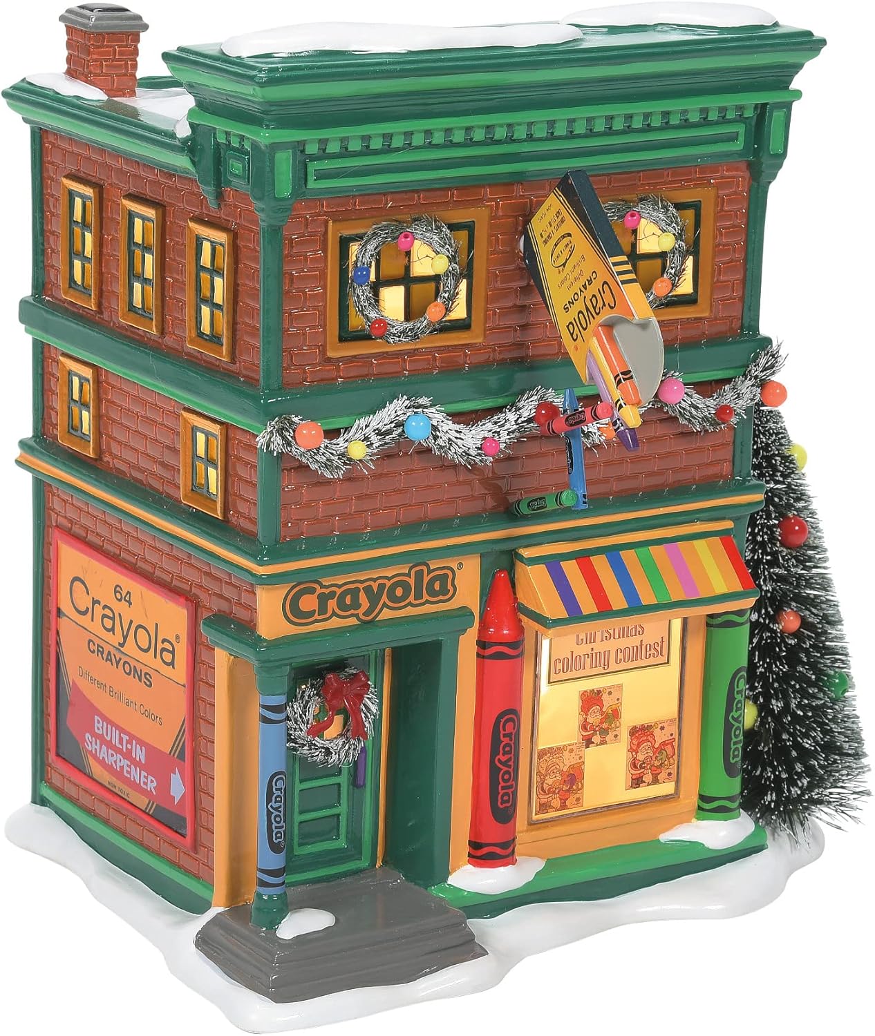 Department 56 Snow Village Crayola Crayon Store Light Building
