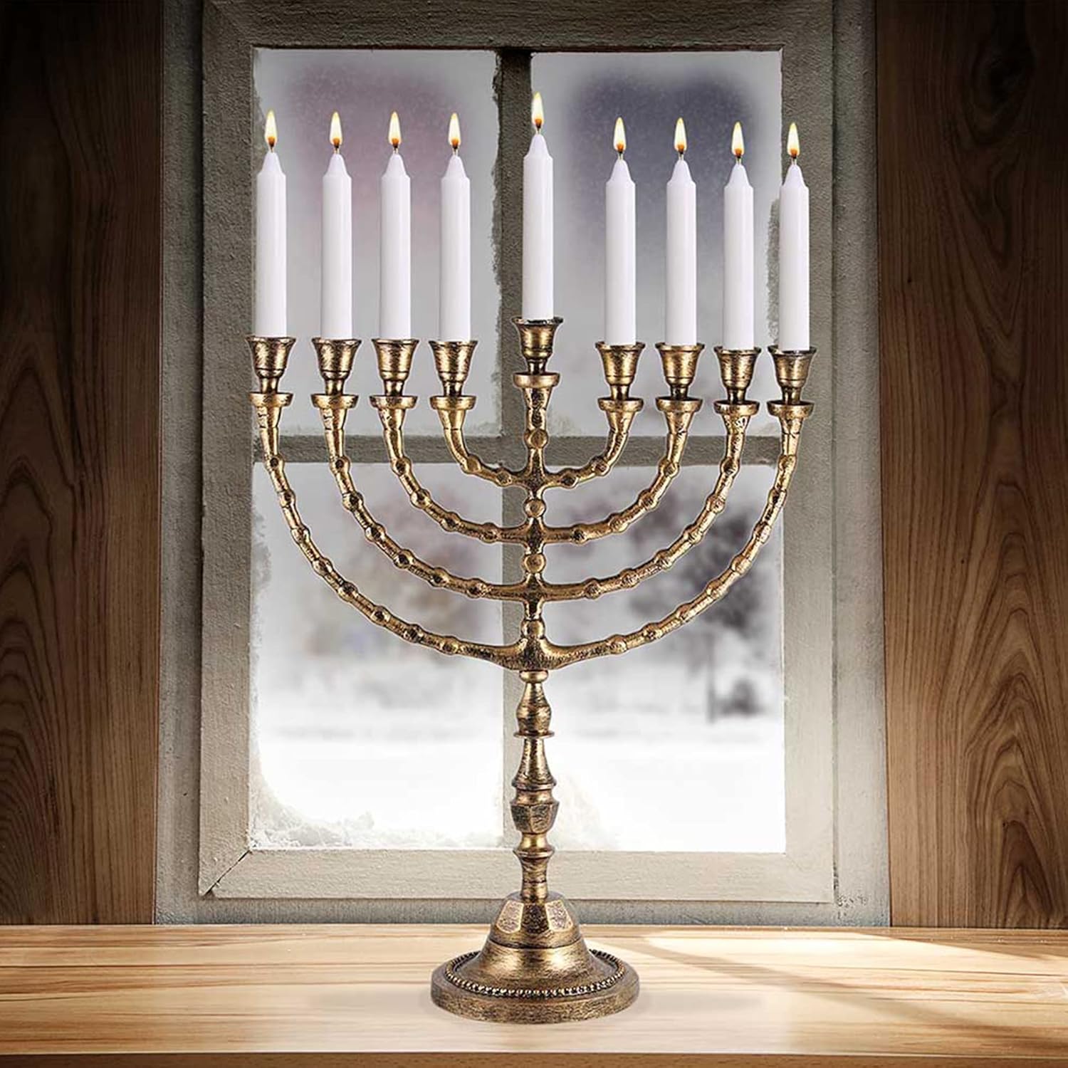Extra Large Traditional Chanukah Menorah 21 Inch Zion Judaica