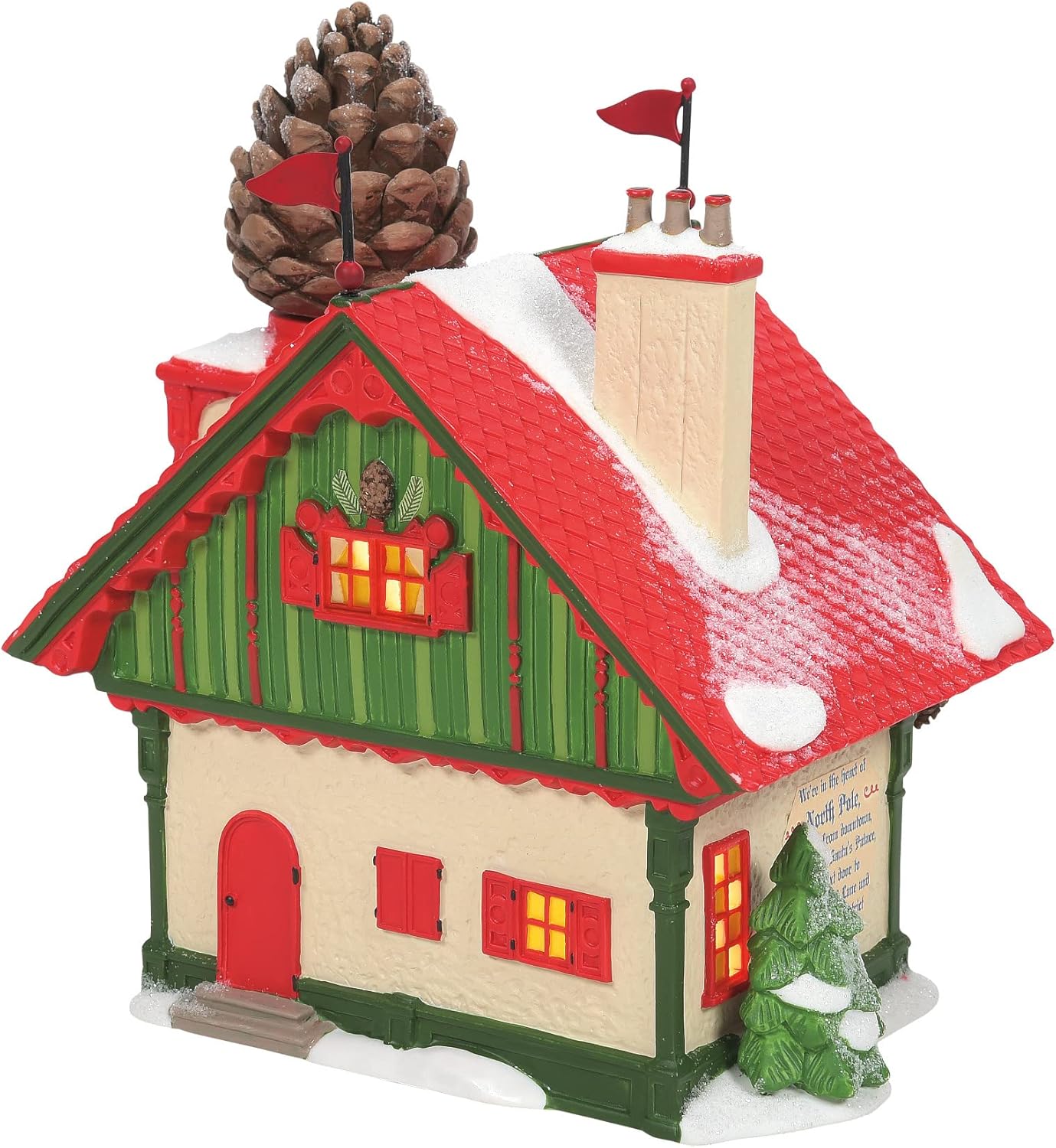 Department 56 North Pole Village Pine Cone Bed and Breakfast Light Building