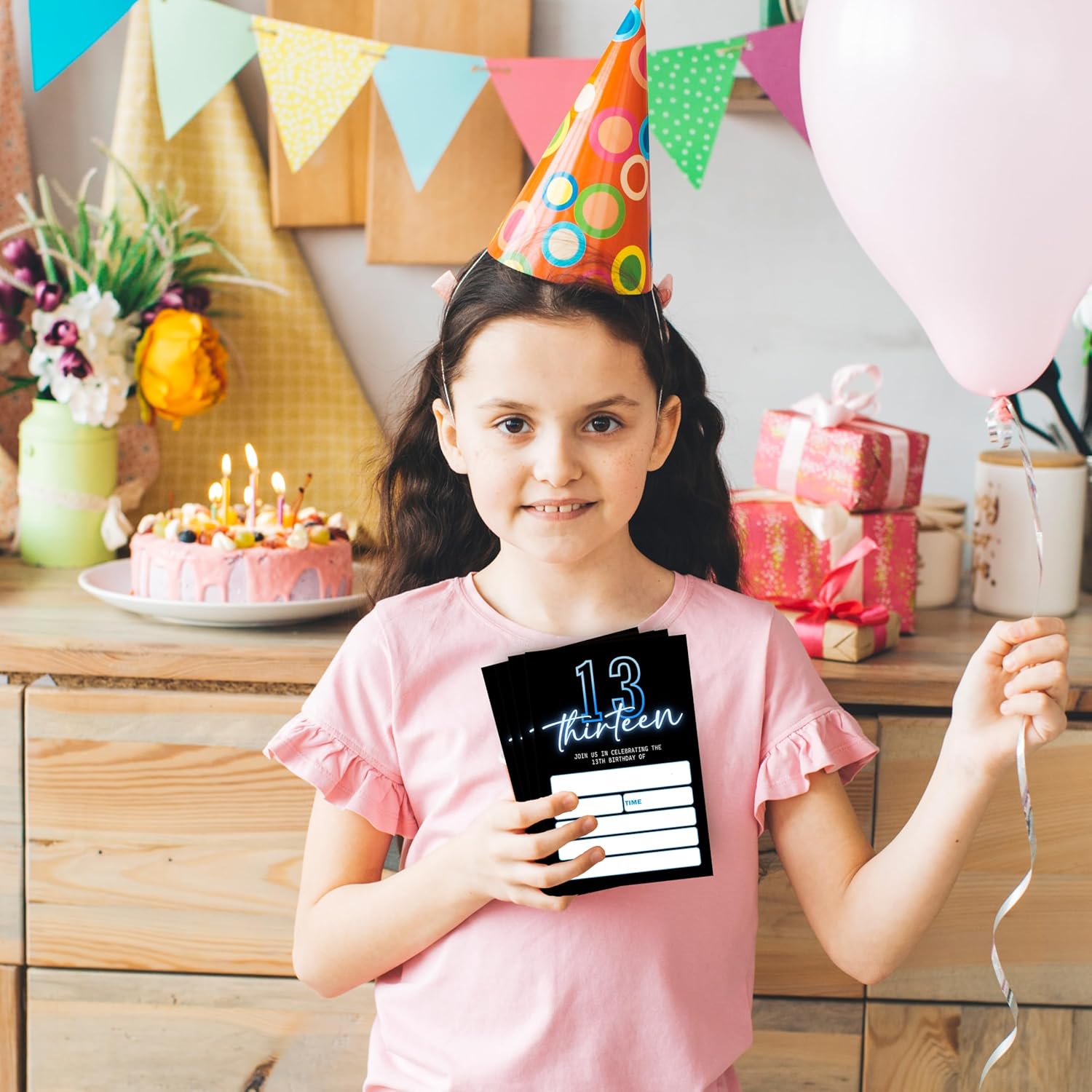 Neon Birthday Invitations for Boys 25 Double Sided Cards
