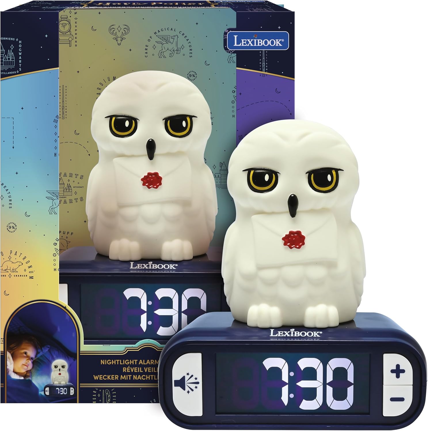 LEXiBOOK Hedwig Nightlight Alarm Clock