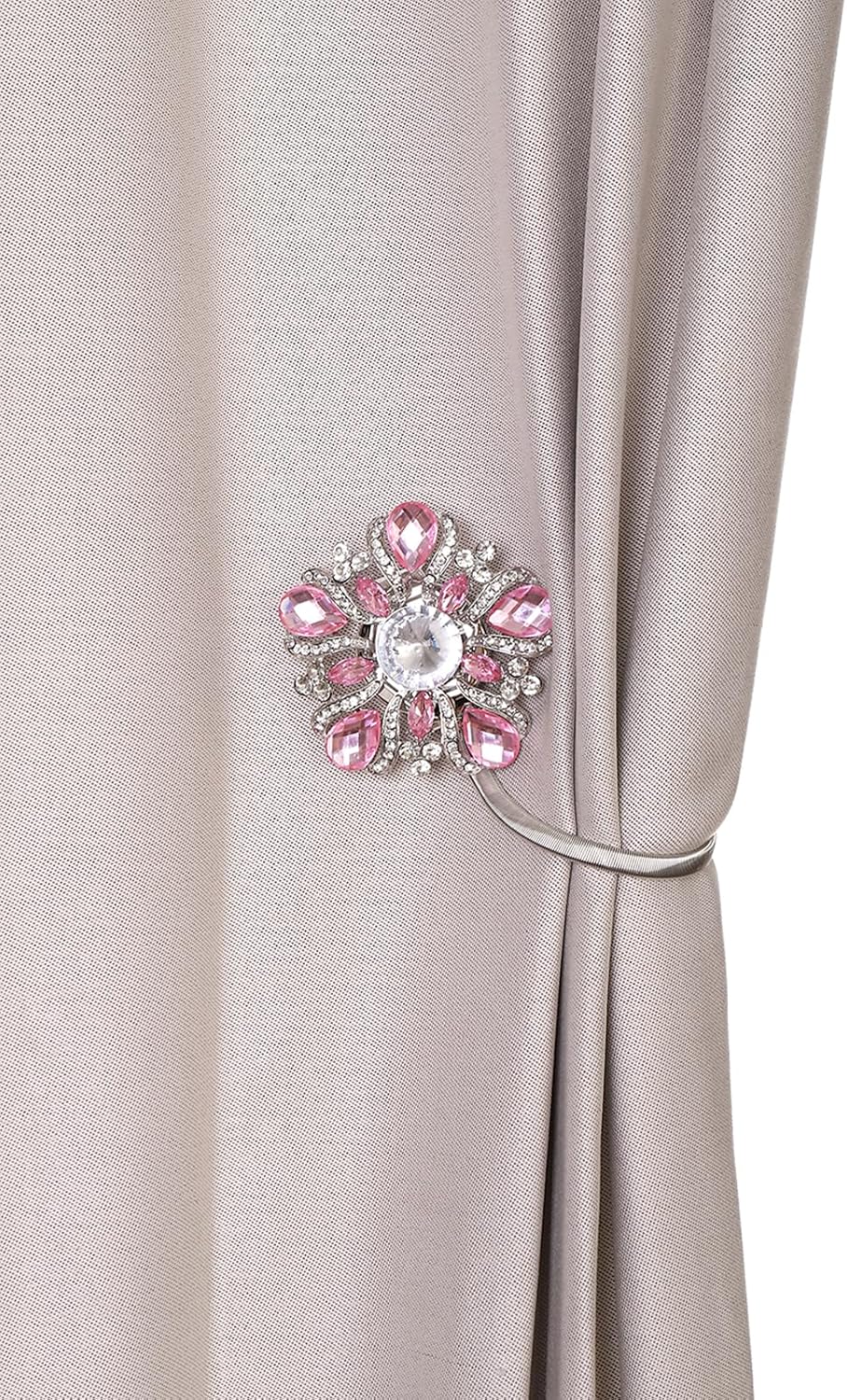 SUQ I OME Luxury Crystal Curtain Holdback with Magnetic Buckle 2PCS