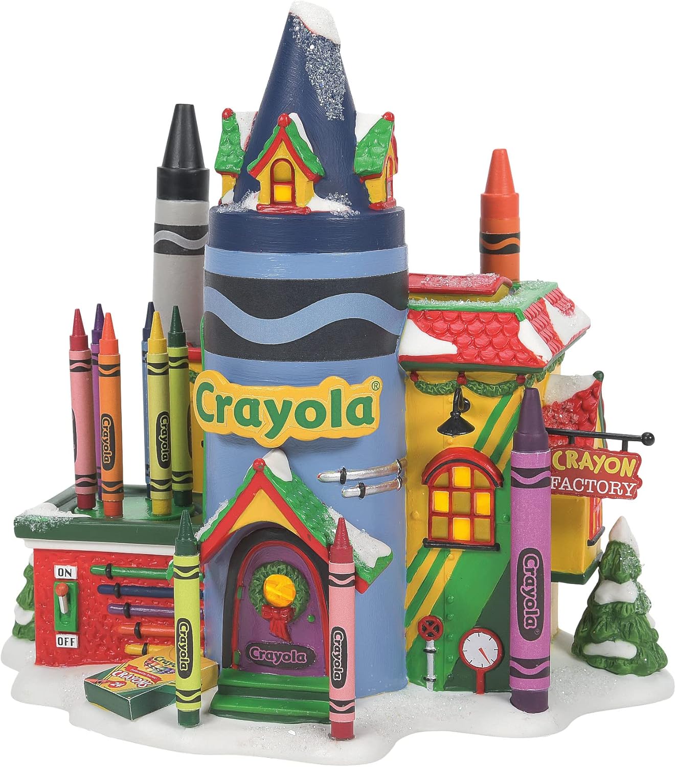 Department 56 Crayon Factory Animated Light Building
