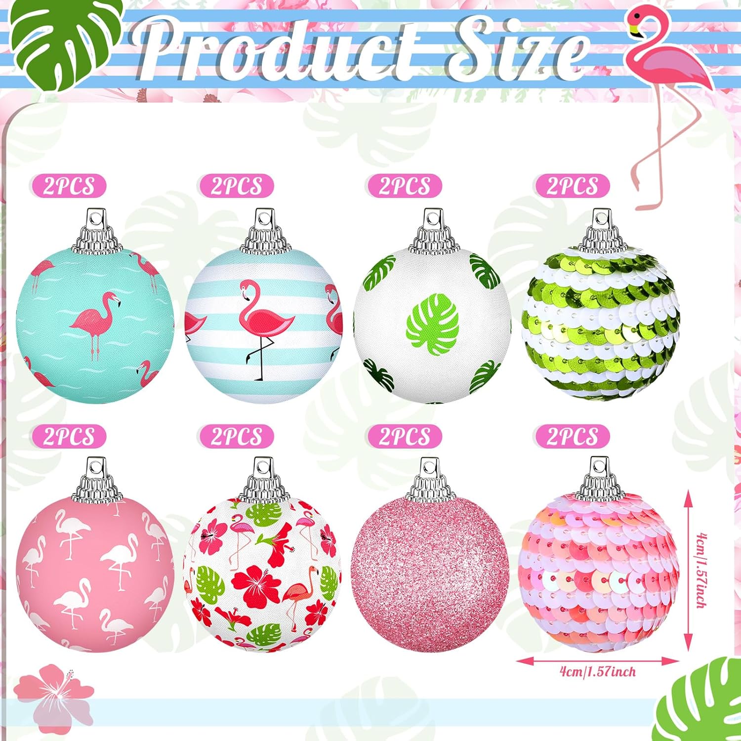 Zeyune 16 Pcs Tropical Hanging Ornaments