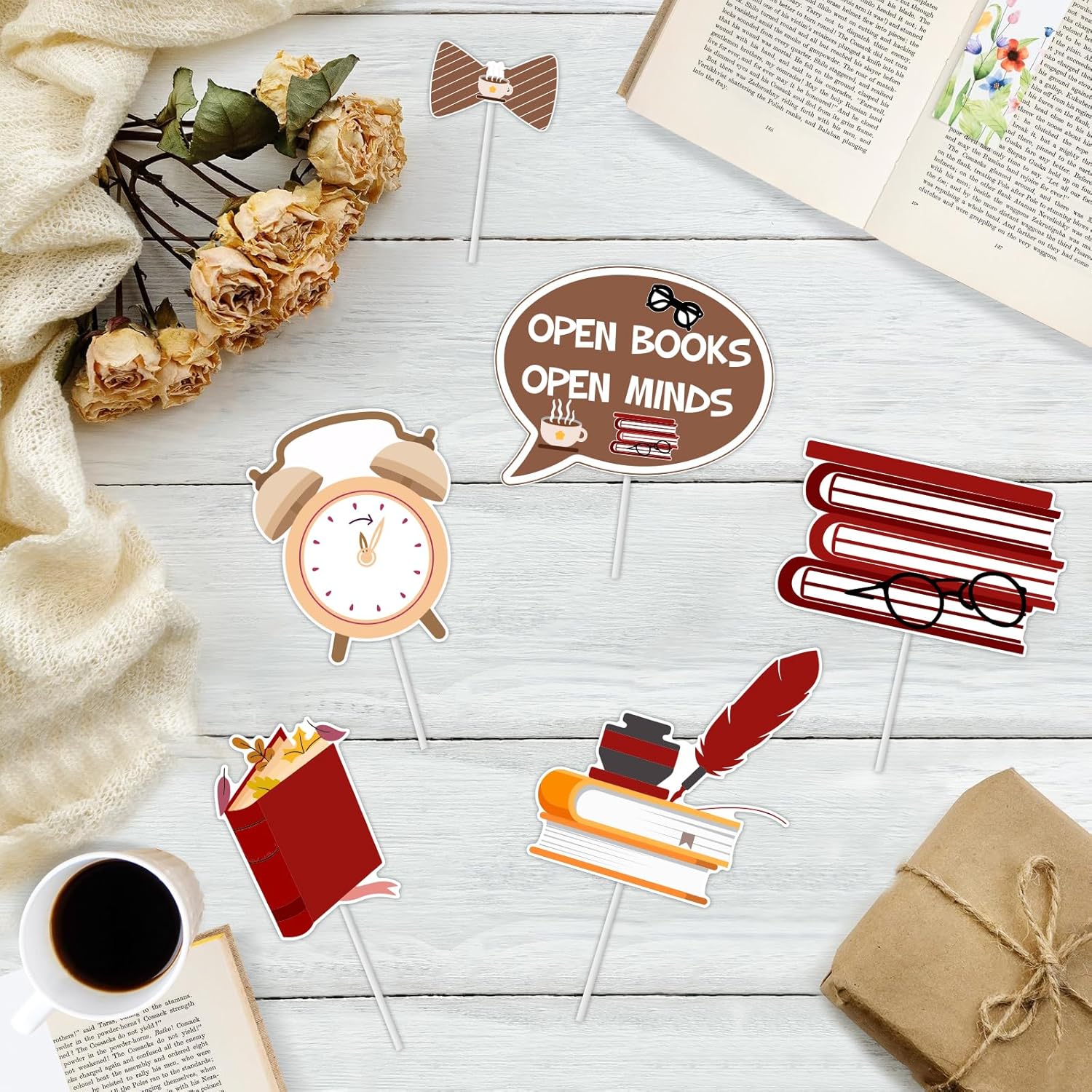 Sursurprise Book Club Photo Props Set of 24