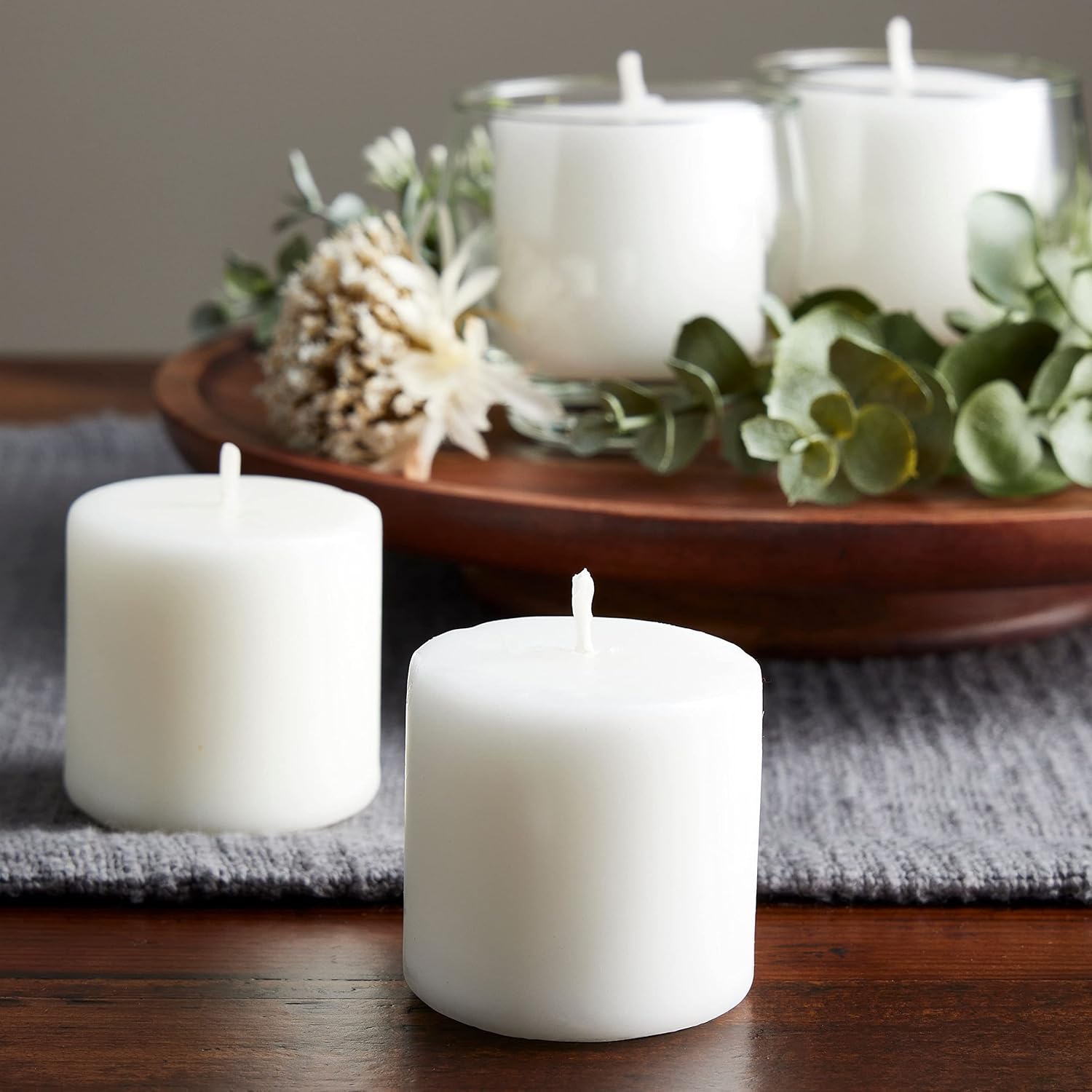 White 2 Inch Pillar Candles 8 Count by Ashland