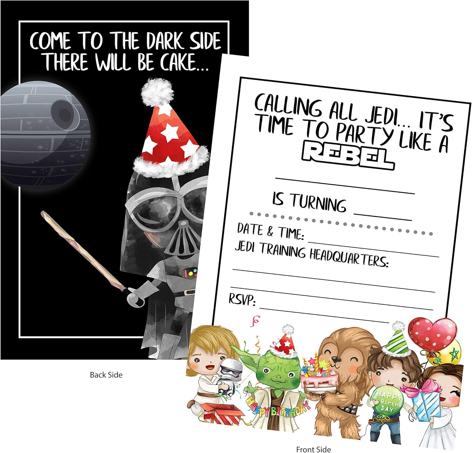 Silly Goose Gifts Party Like A Rebel Invitations Set of 12 Envelopes Included