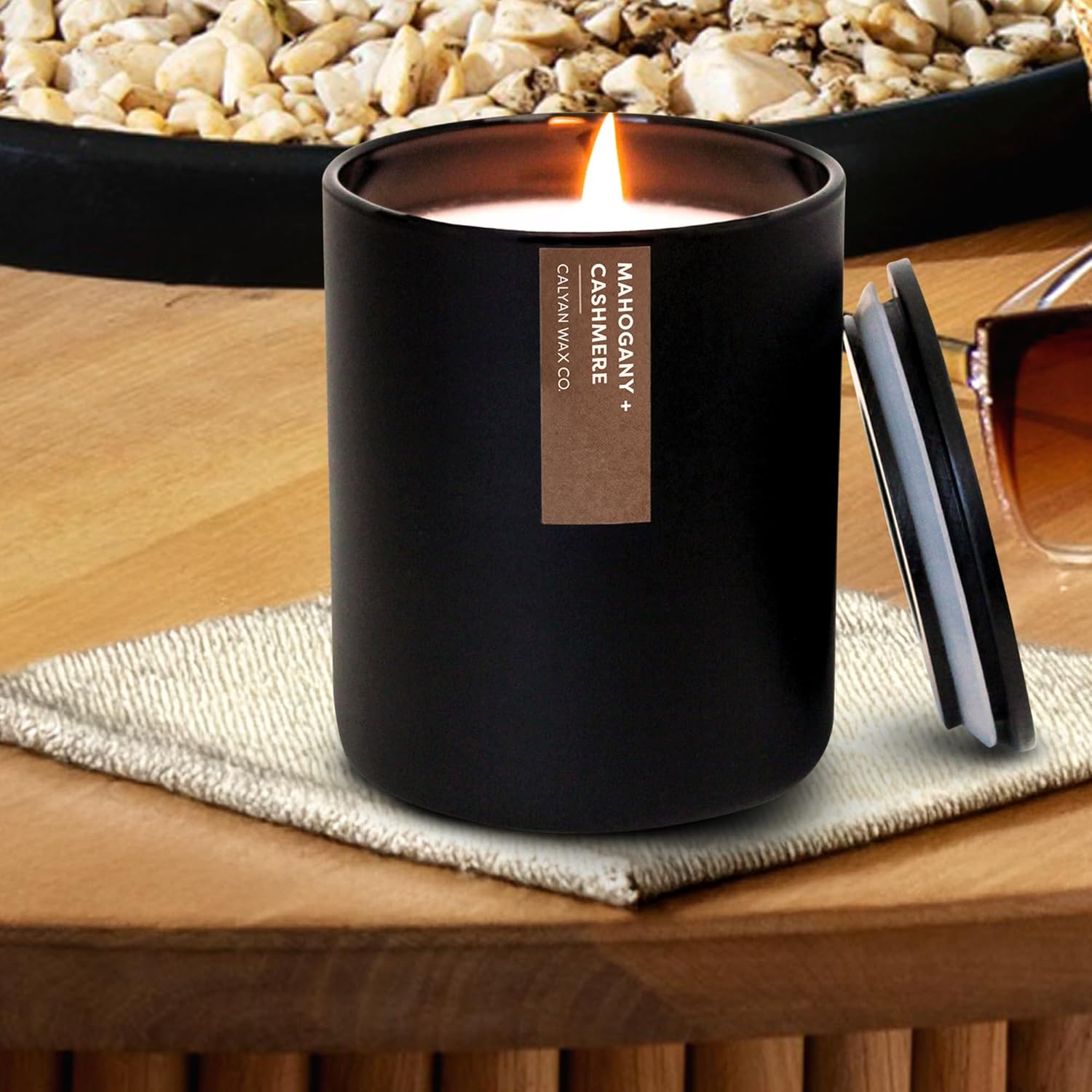 Calyan Wax Candle Mahogany Cashmere 75 Hour Burn