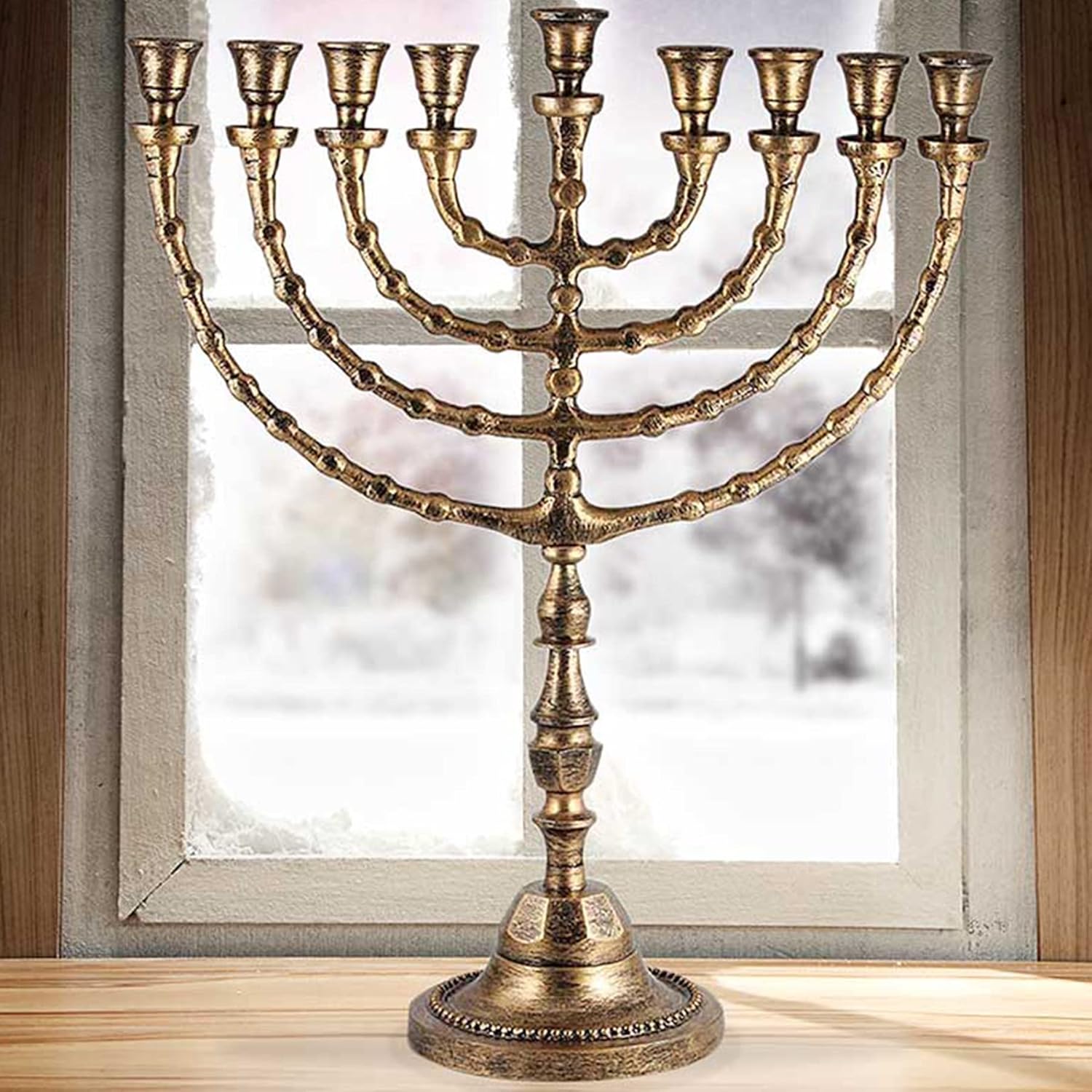 Extra Large Traditional Chanukah Menorah 21 Inch Zion Judaica