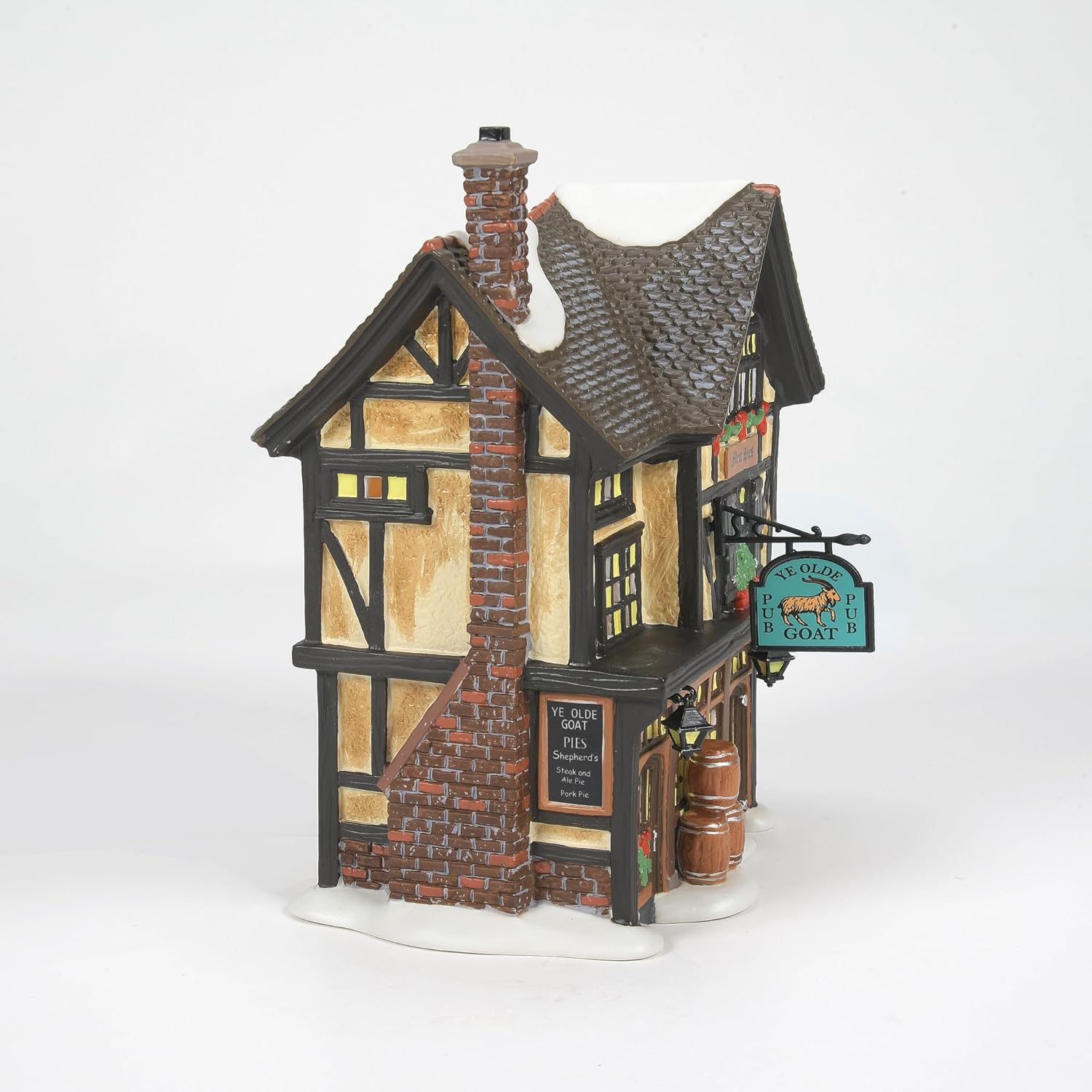 Department 56 Dickens Village Ye Olde Goat Pub Lit Building