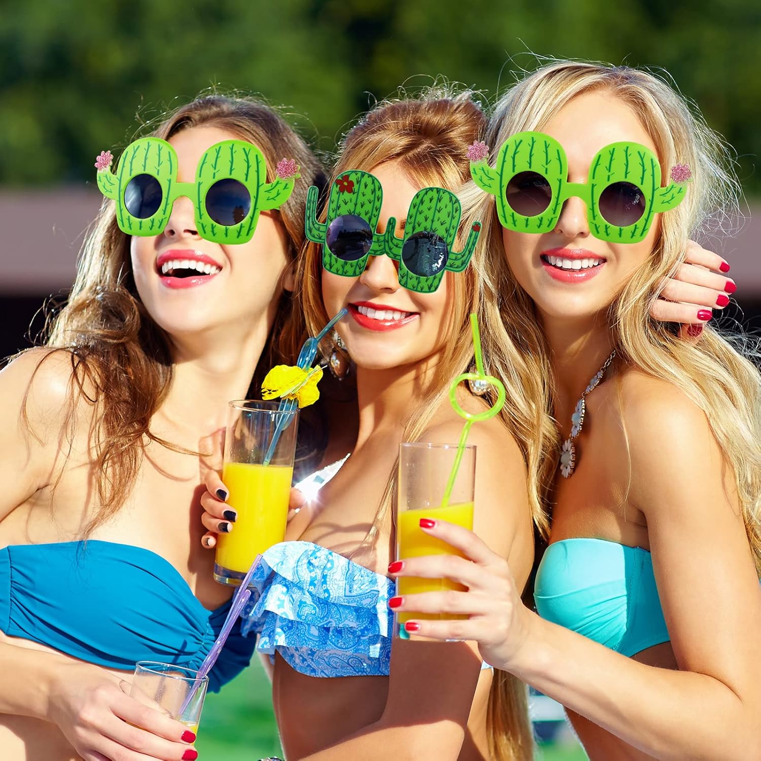 8 Pairs Cactus Mexican Theme Sunglasses for Fiesta Parties