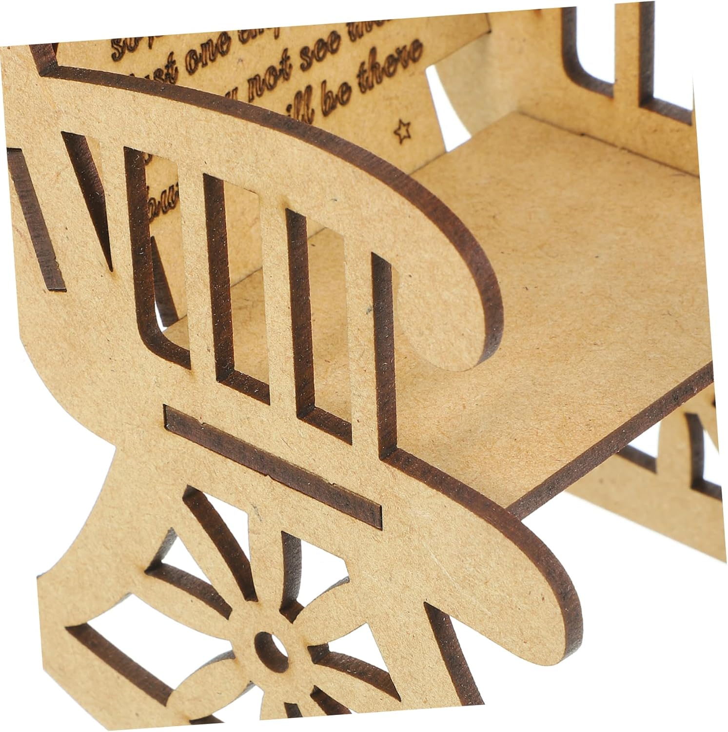 Christmas Wooden Candleholder Chair Shape Decor