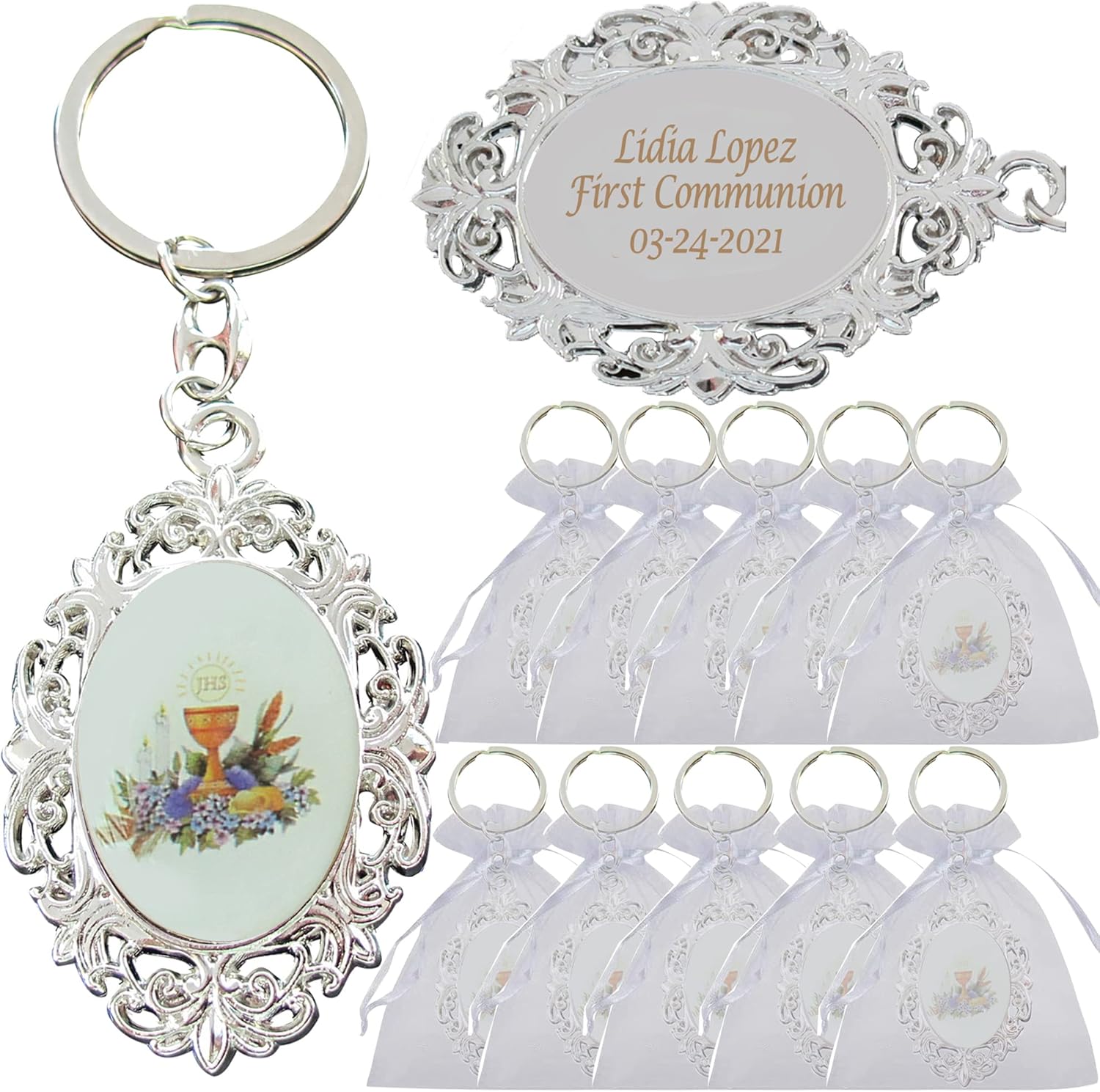 WE Personalized First Communion Keychain Favor 12 PCS 1