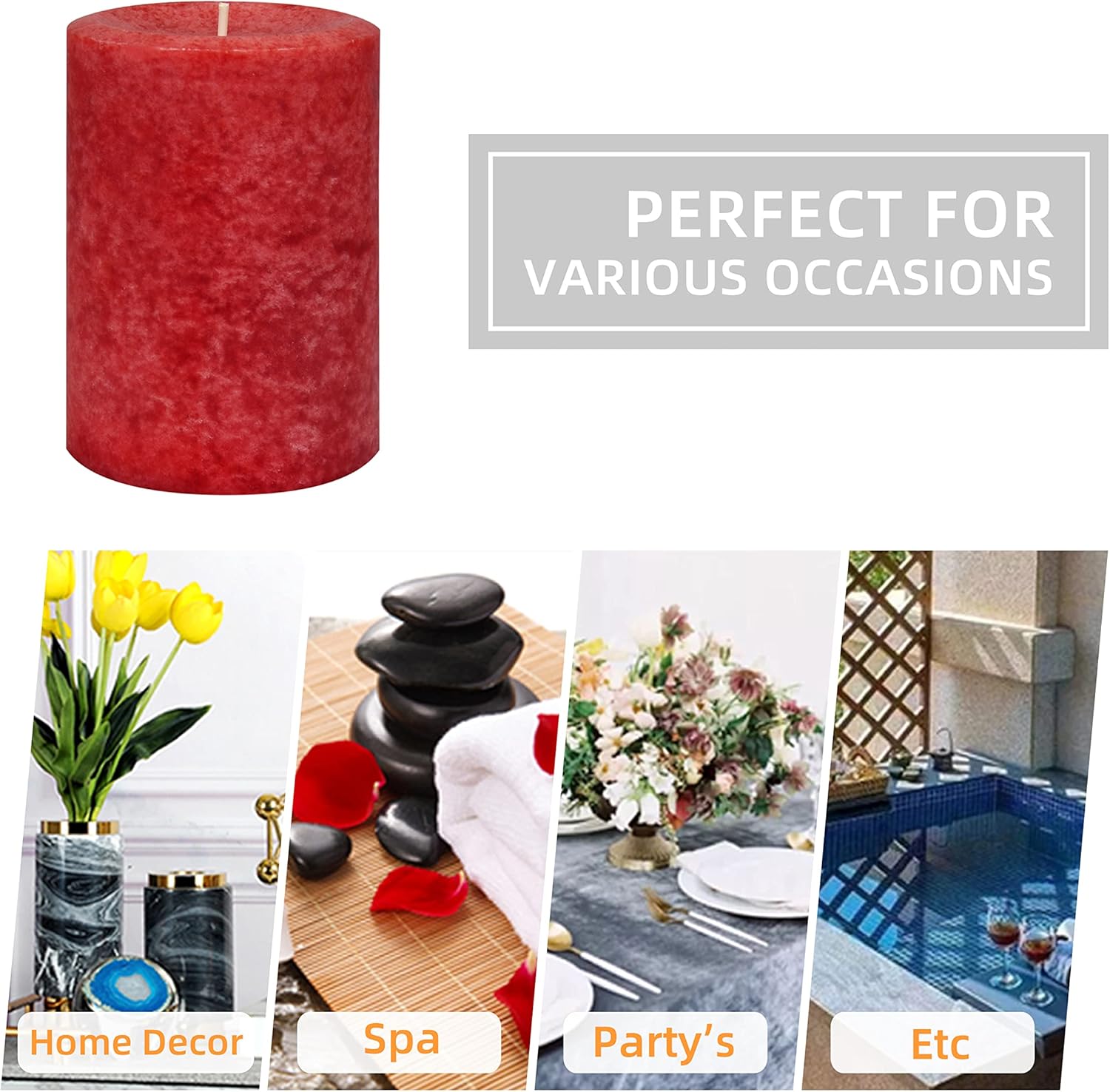 Jeco Inc 3 x 4 Cinnamon Cide Red Scented Pillar Candle