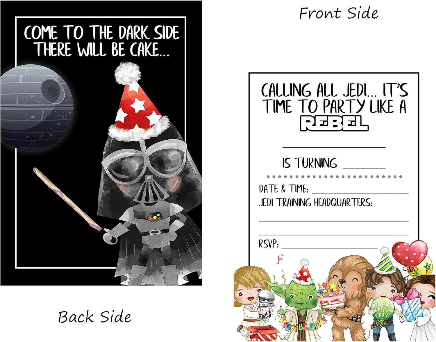 Silly Goose Gifts Party Like A Rebel Invitations Set of 12 Envelopes Included