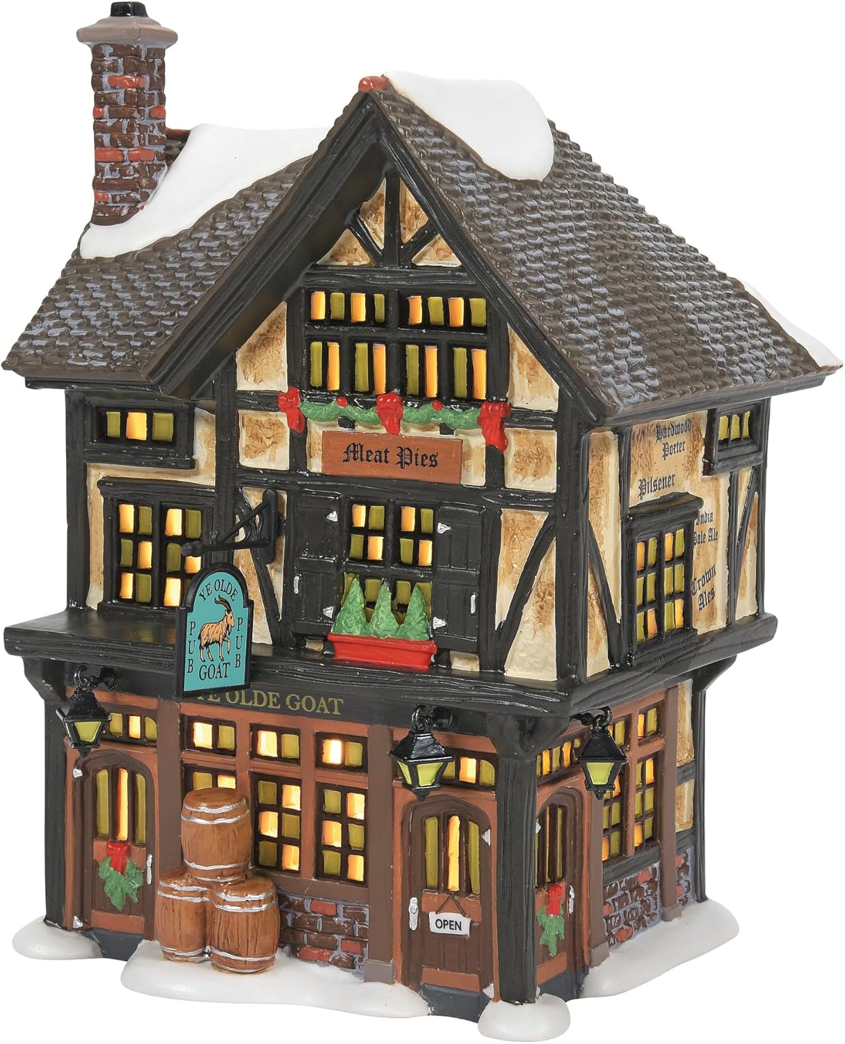 Department 56 Dickens Village Ye Olde Goat Pub Lit Building