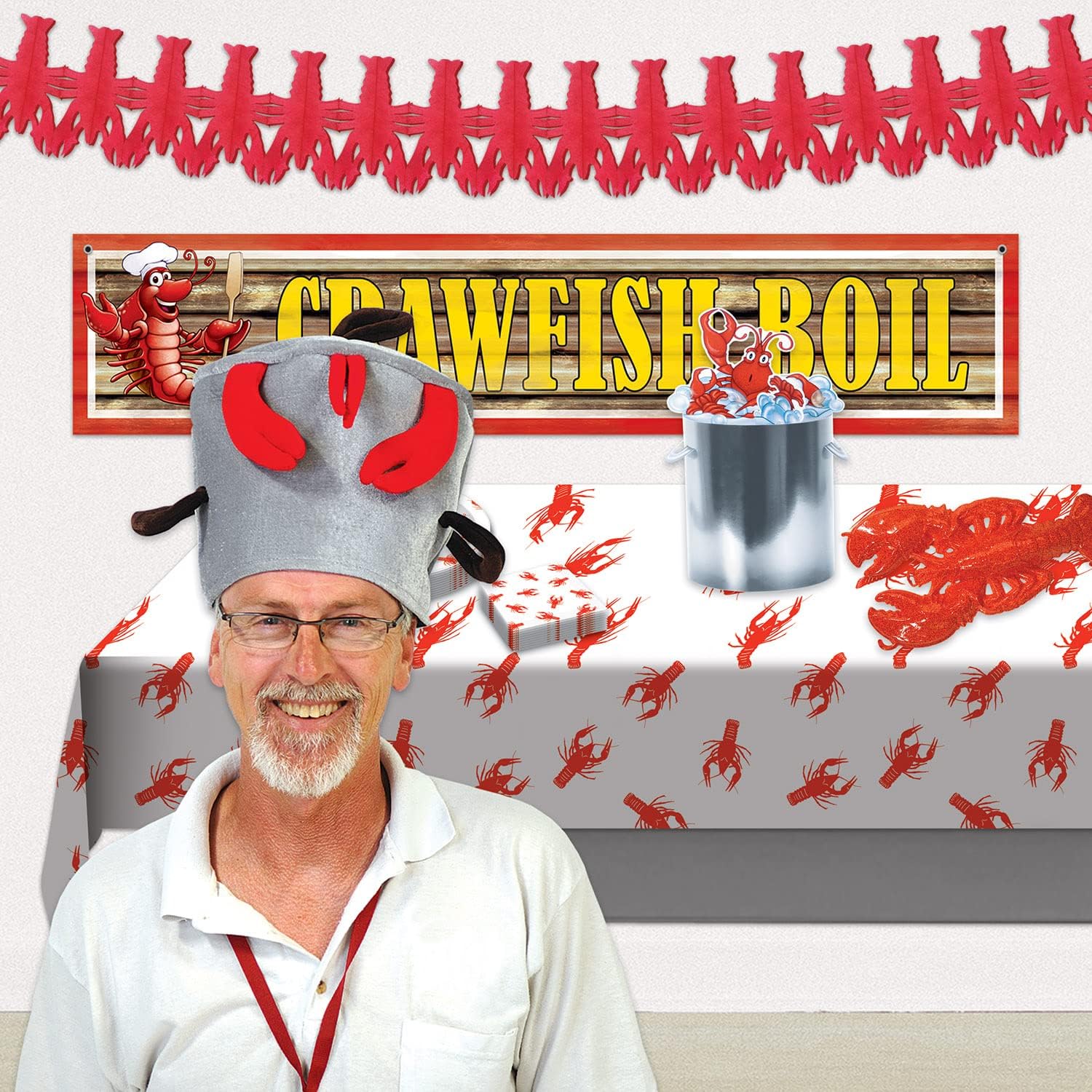Beistle Crawfish Tablecover for Parties