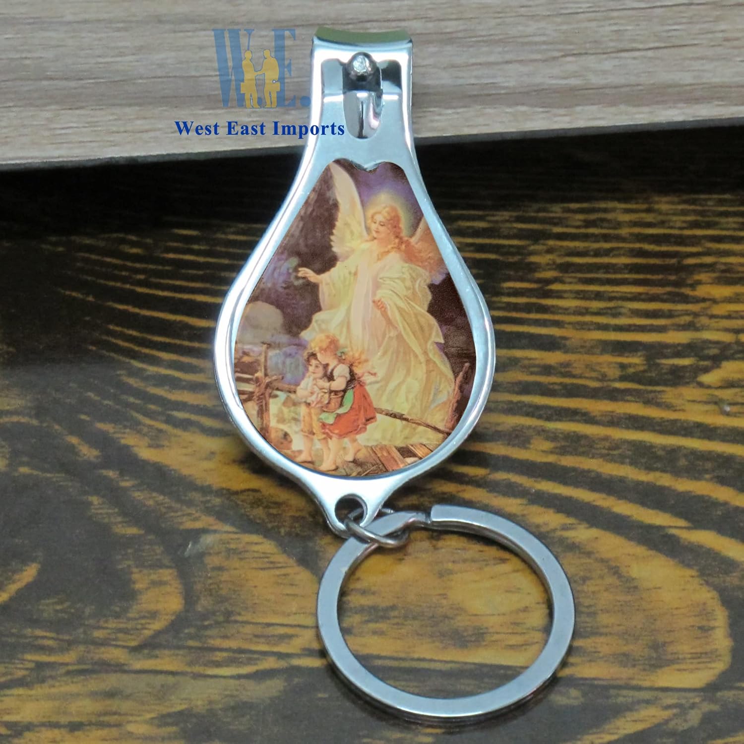 12 Pcs Guardian Angel Keychain with Nail Clipper and Bottle Opener