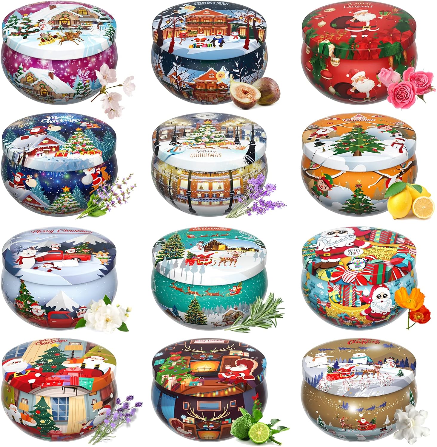 Primevolve Scented Candles 12 Pack Travel Tins