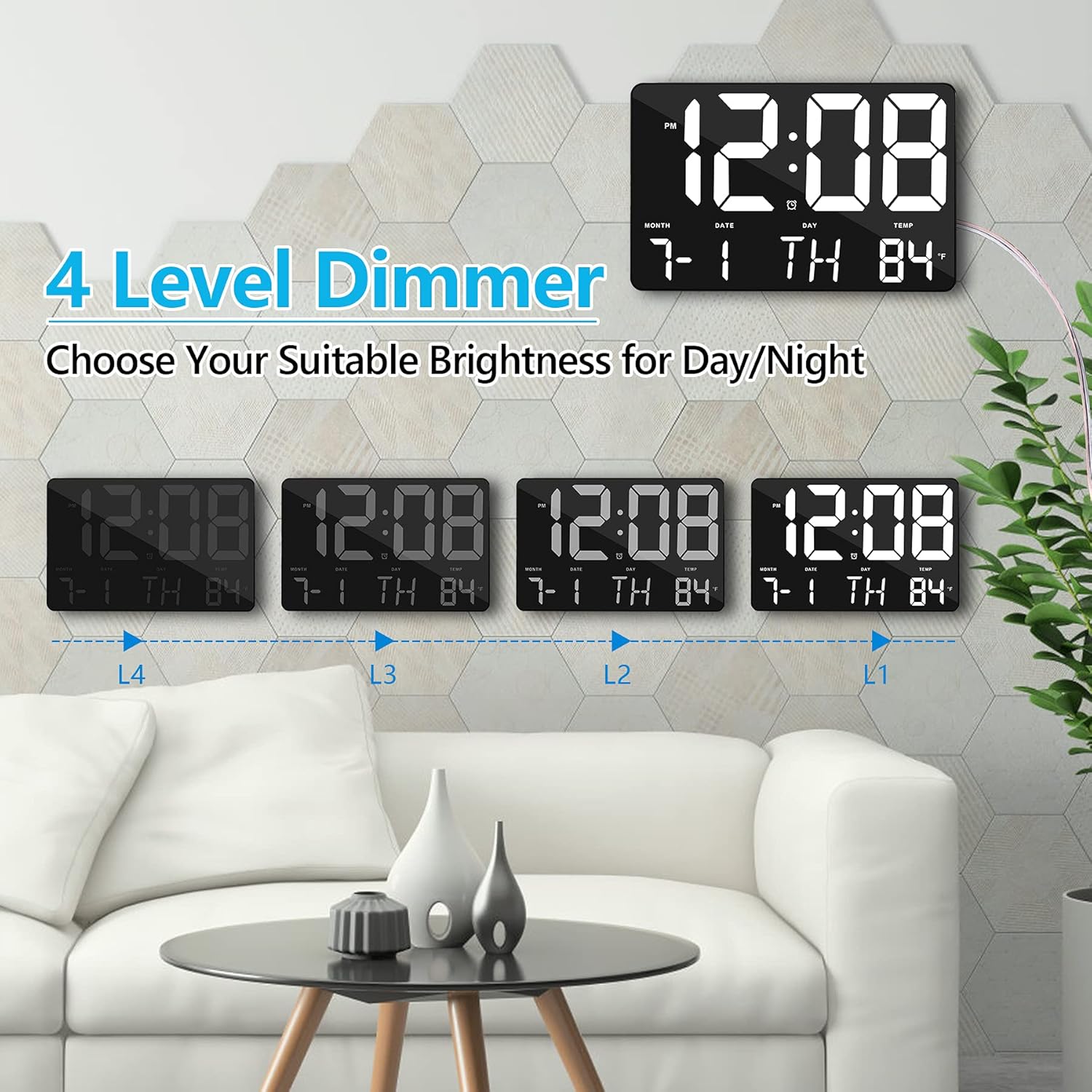 Amgico Digital Alarm Clock with Snooze and Temperature