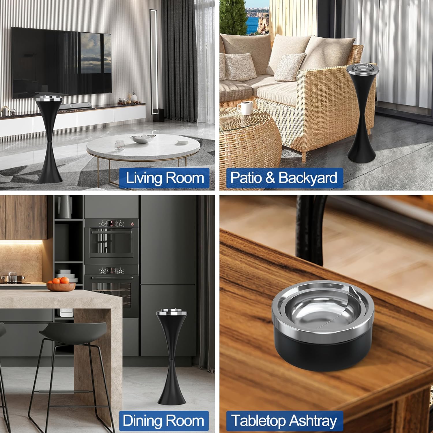 Reliancer Floor Standing Ashtray with Detachable Cigar Container