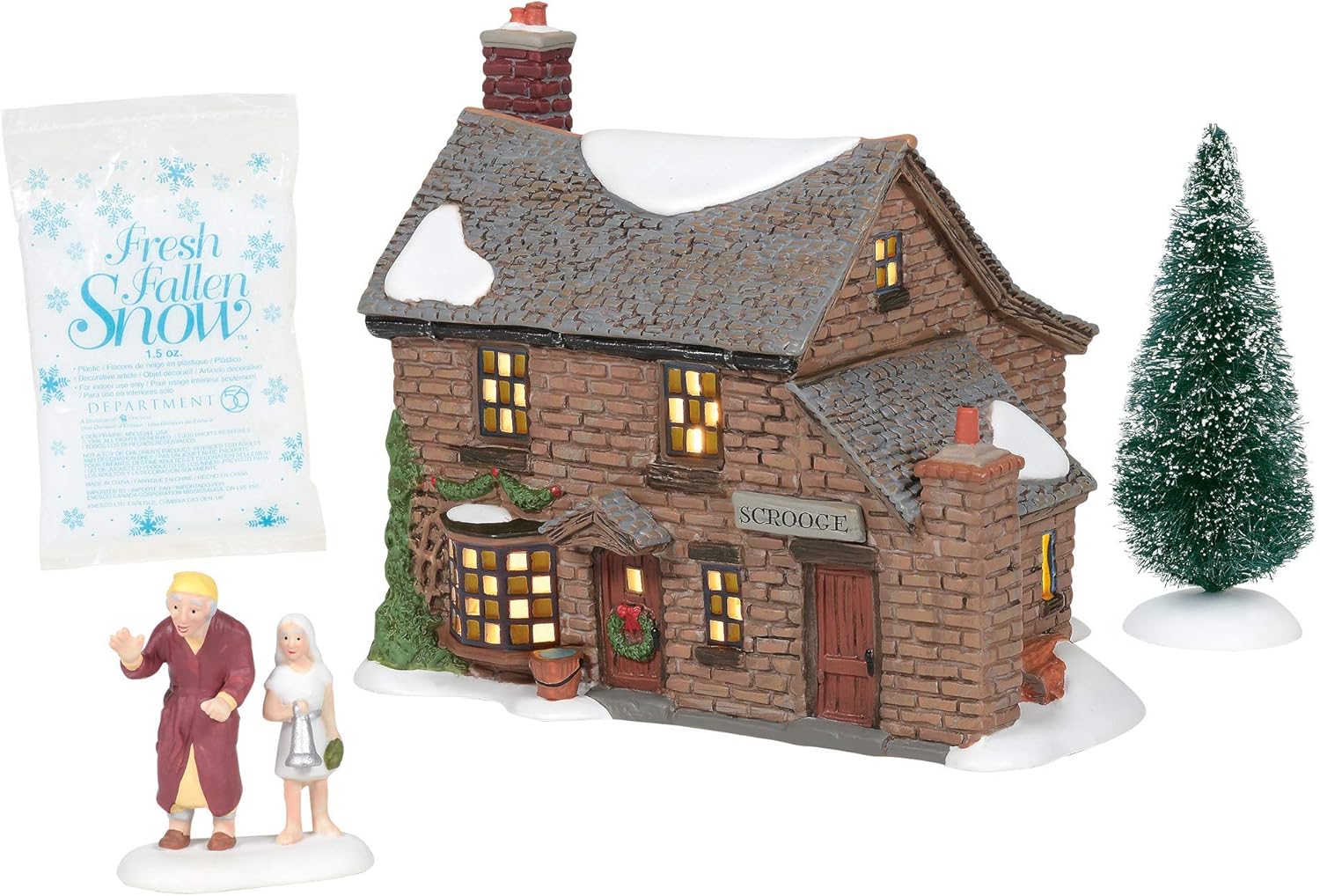 Department 56 Sisal Dickens Christmas Carol Village Scrooges Boyhood Home Building Set