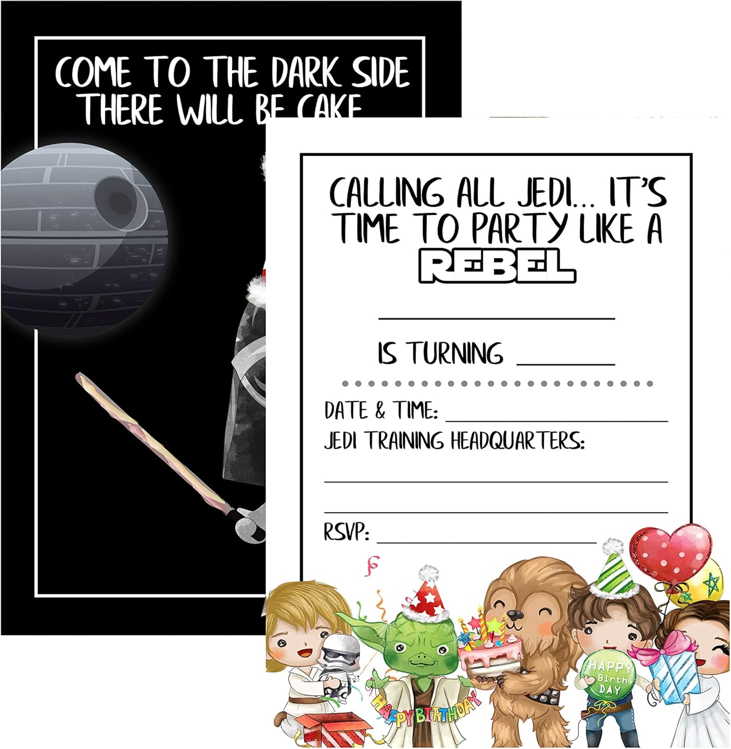 Silly Goose Gifts Party Like A Rebel Invitations Set of 12 Envelopes Included