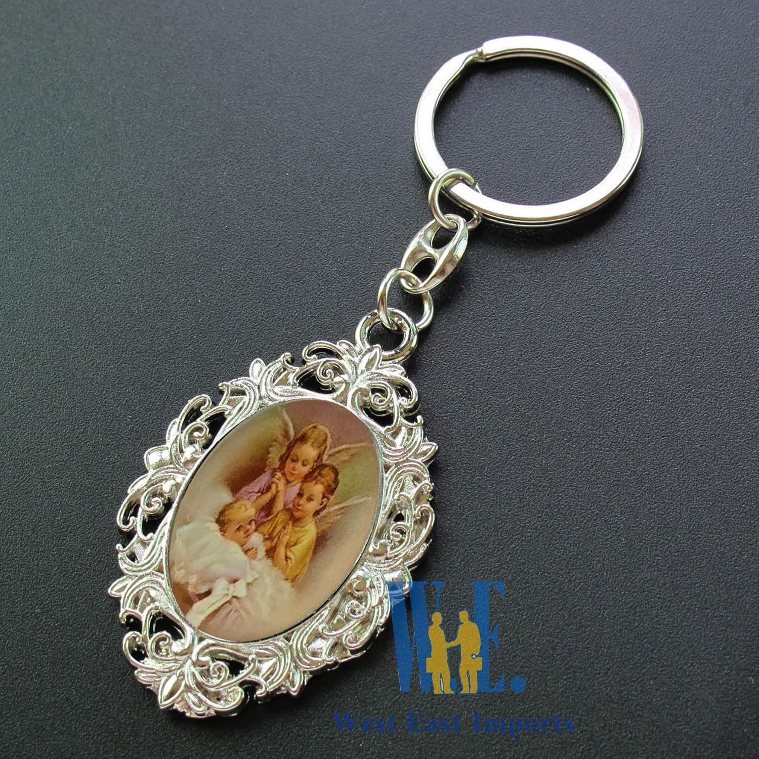 WE Personalized Baptism Party Favor 12 PCS Guardian Angel Keychain