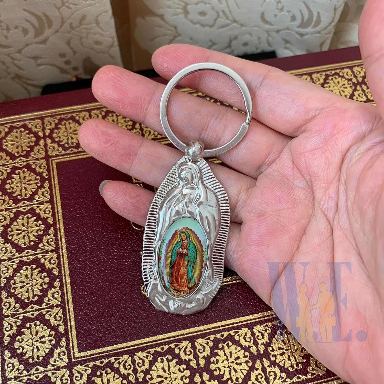 Personalized First Communion Keychain Favor 12 PCS Silver